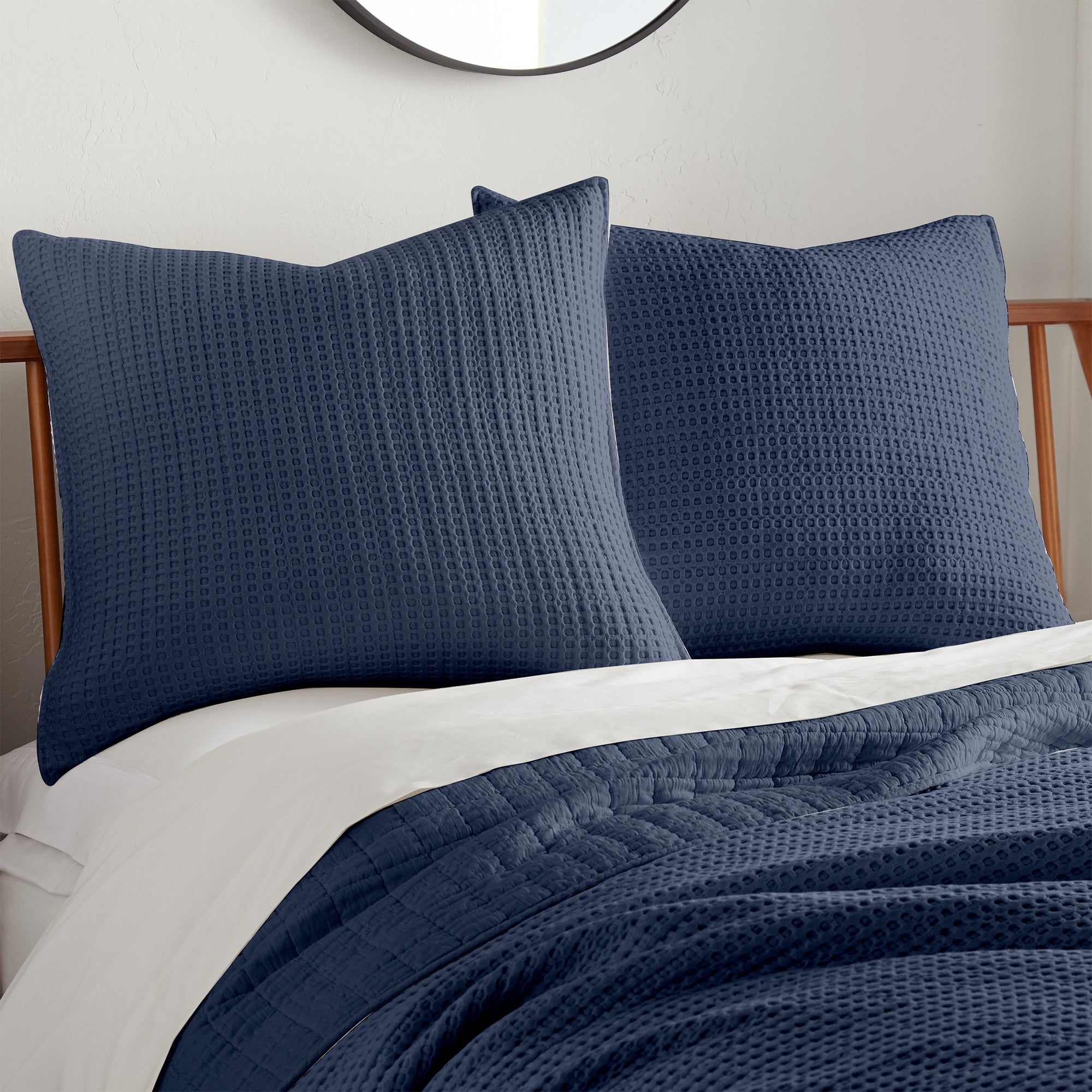 Levtex Home Mills Waffle Euro Sham Set of 2 Euro Shams