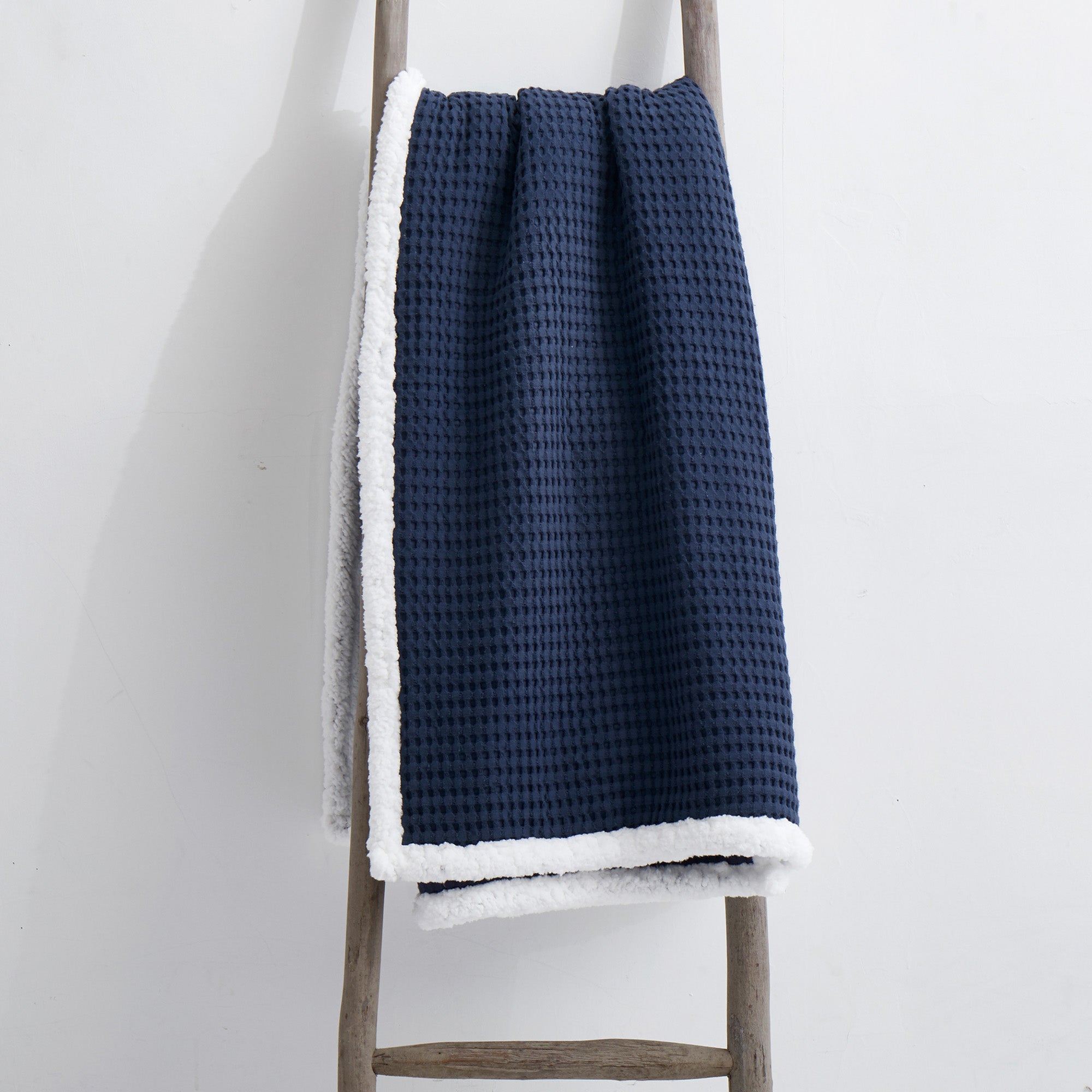 Mills Waffle Sherpa Throw - Levtex Home