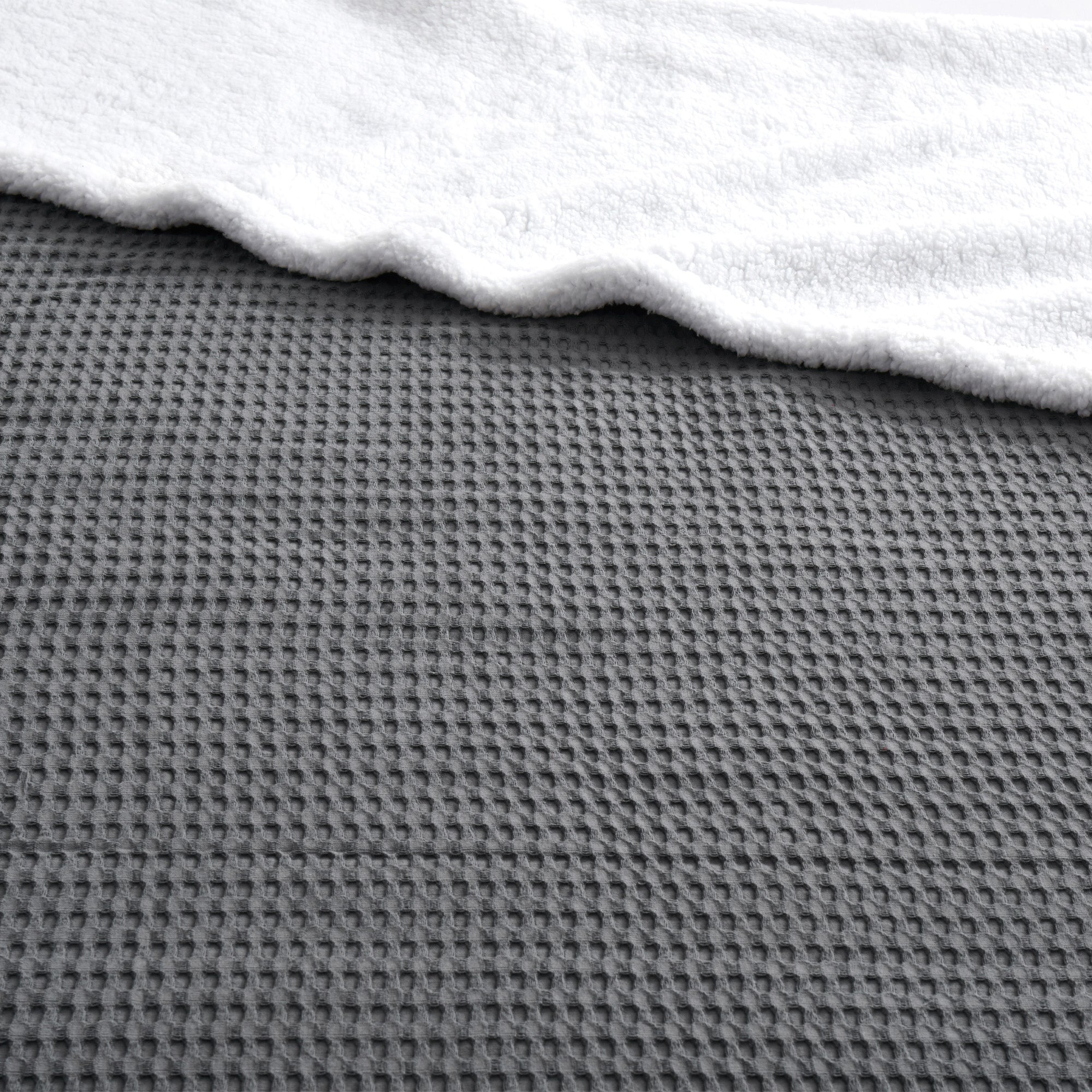 Mills Waffle Sherpa Throw - Levtex Home