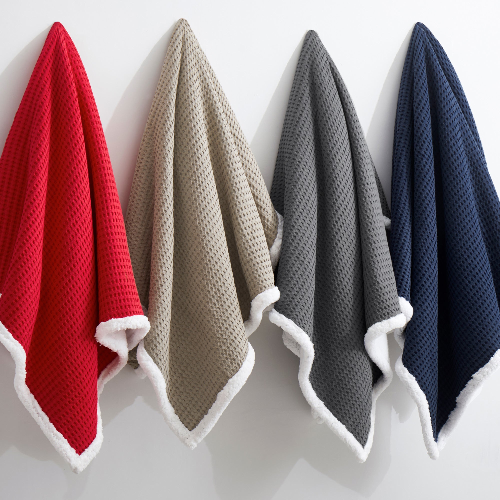 Mills Waffle Sherpa Throw - Levtex Home