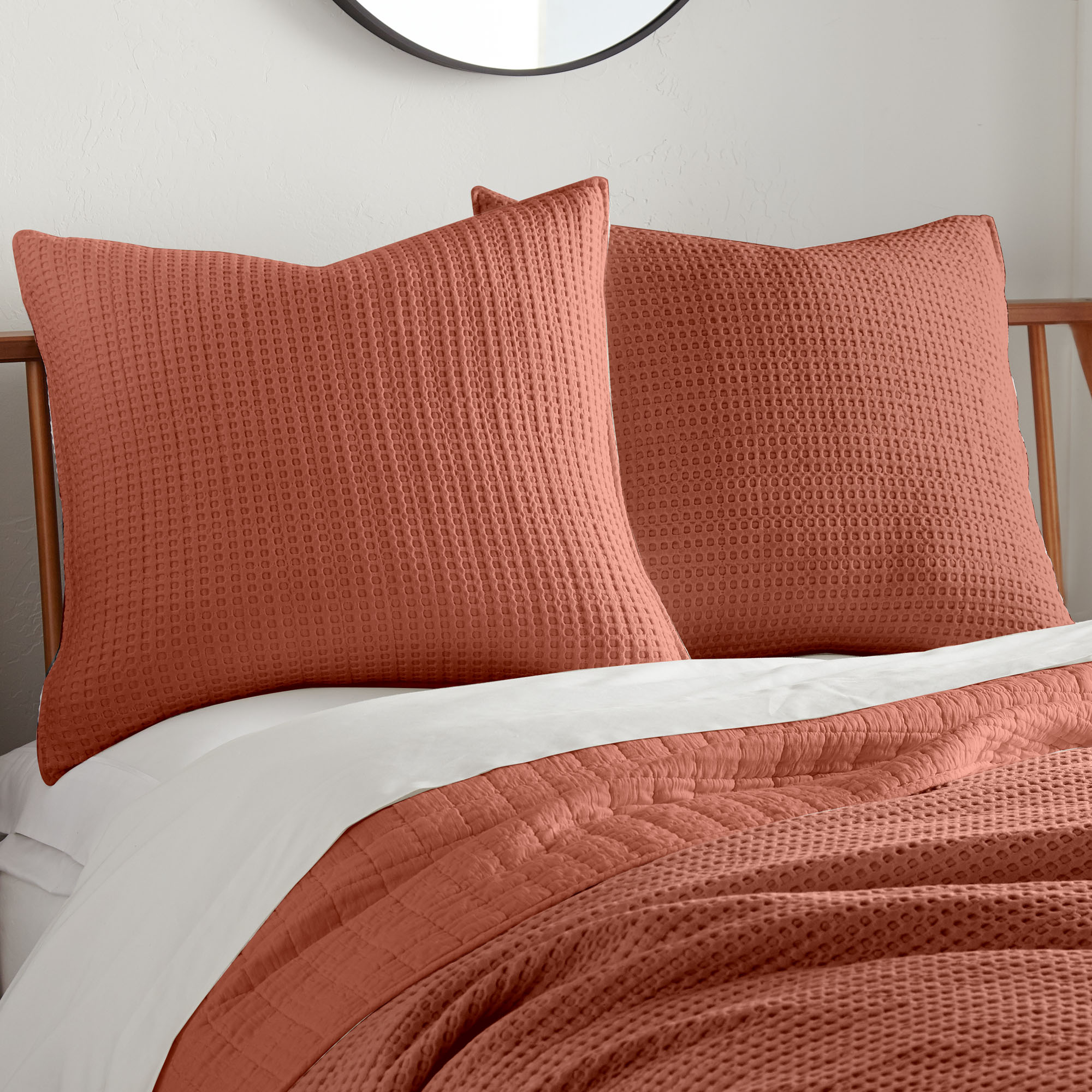 Levtex Home Mills Waffle Euro Sham Set of 2 Euro Shams