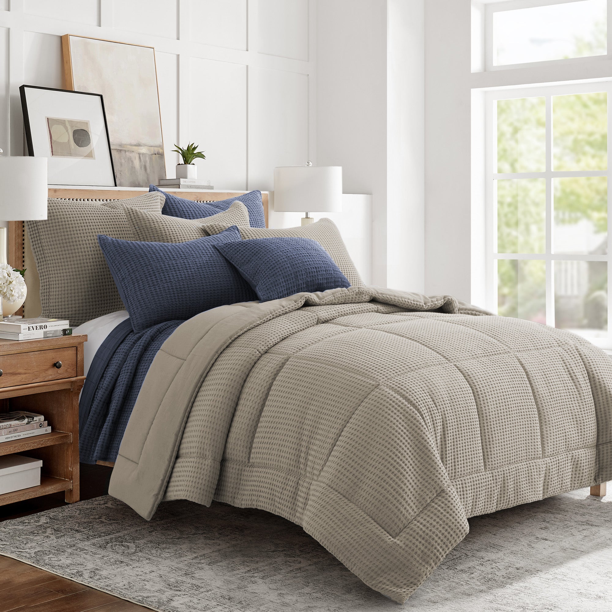 Levtex Home Mills Waffle Euro Sham Set of 2 Euro Shams