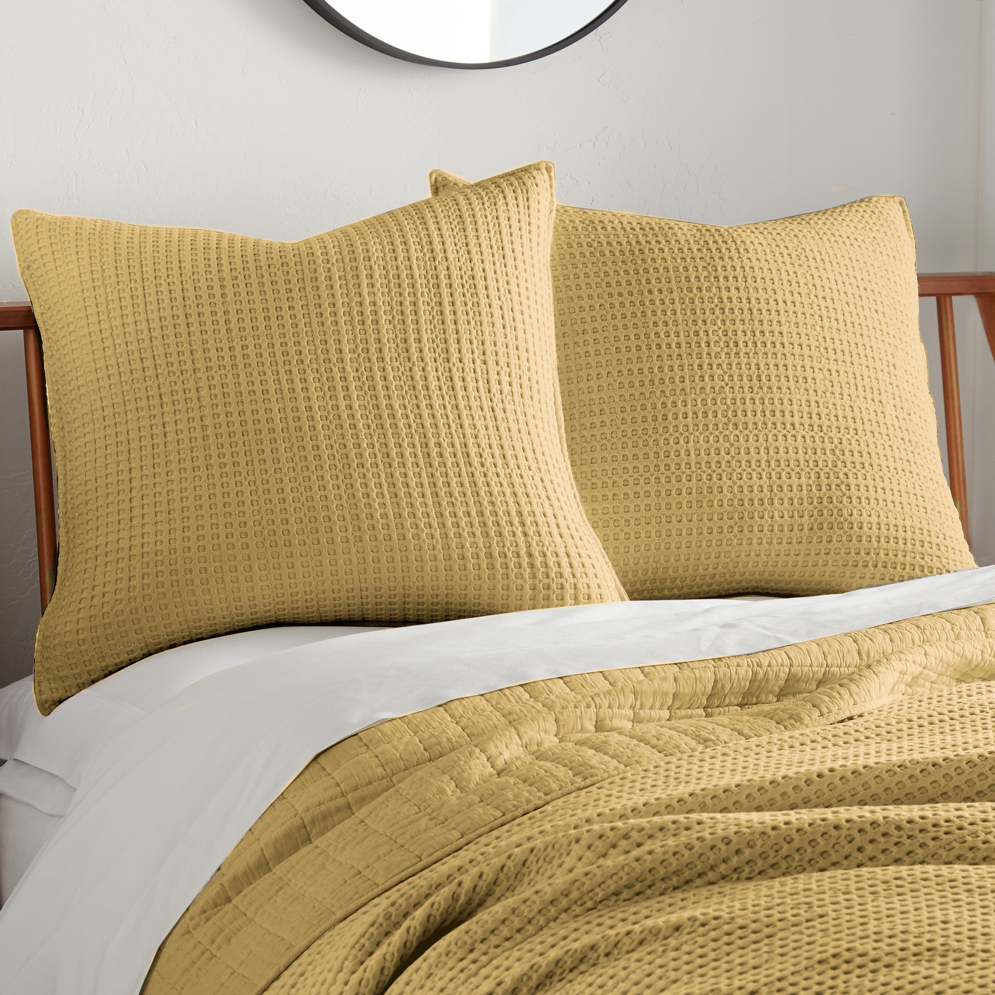 Levtex Home Mills Waffle Euro Sham Set of 2 Euro Shams