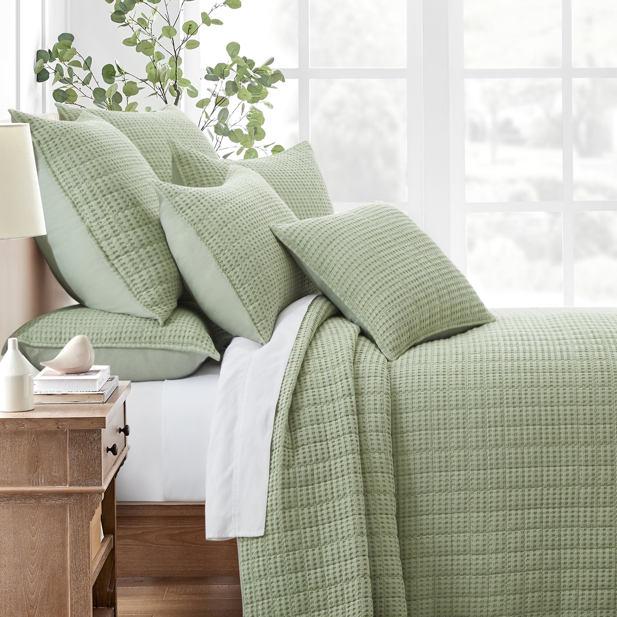 Levtex Home Mills Waffle Euro Sham Set of 2 Euro Shams