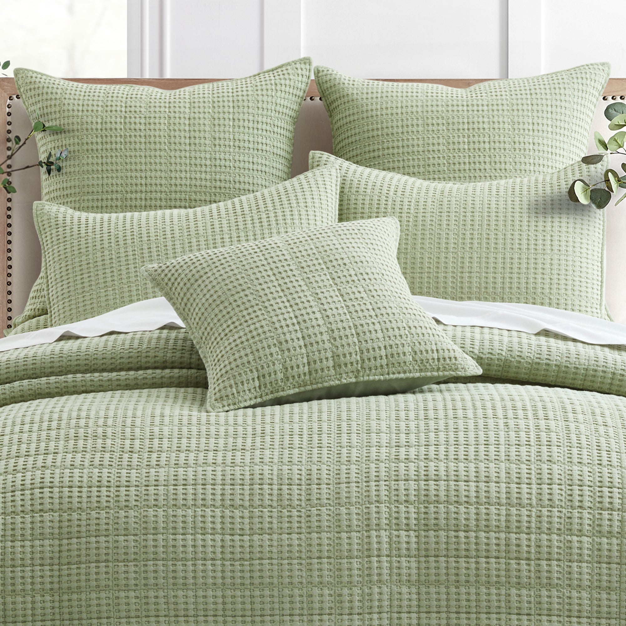 Levtex Home Mills Waffle Square Pillow Decorative Pillows