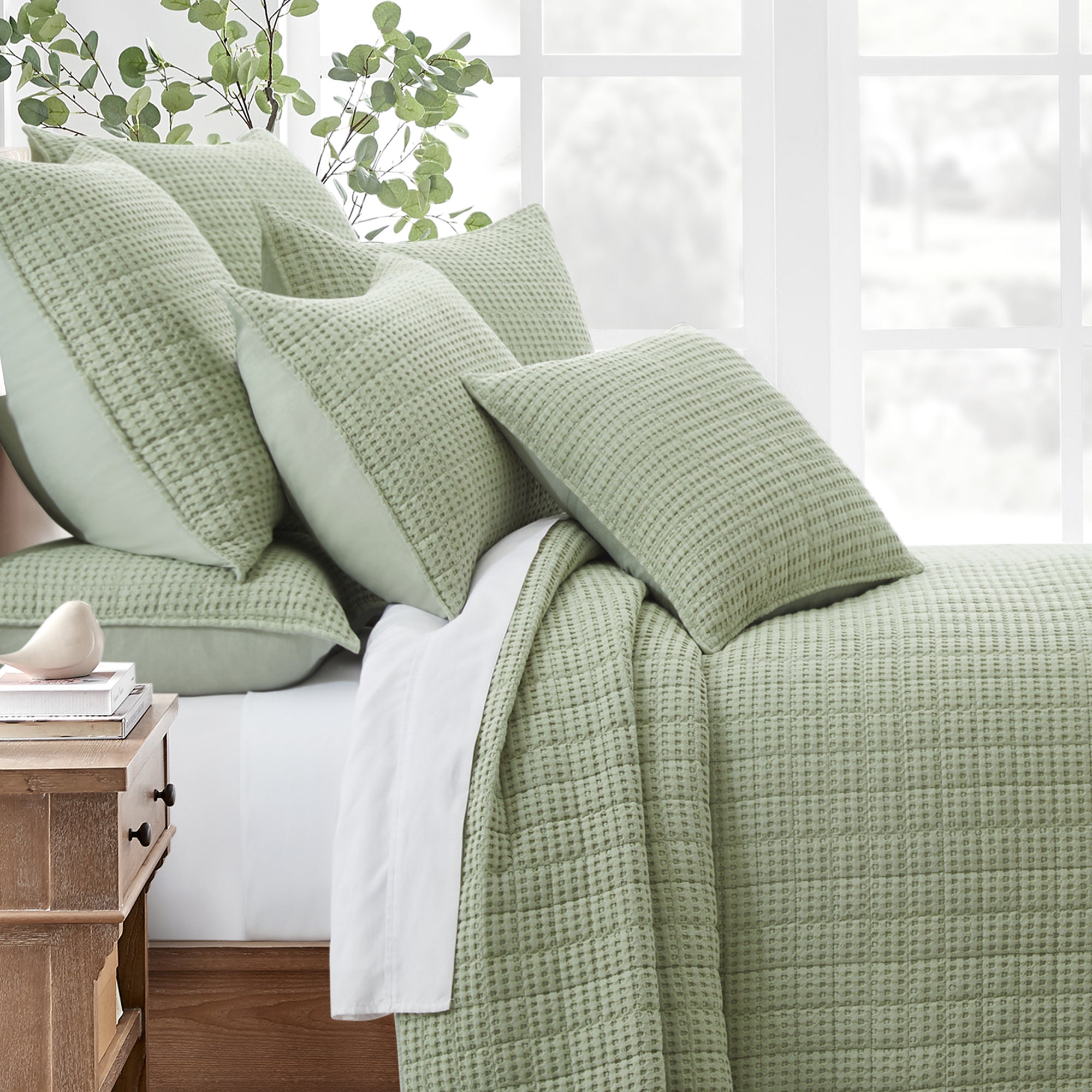 Levtex Home Mills Waffle Square Pillow Decorative Pillows