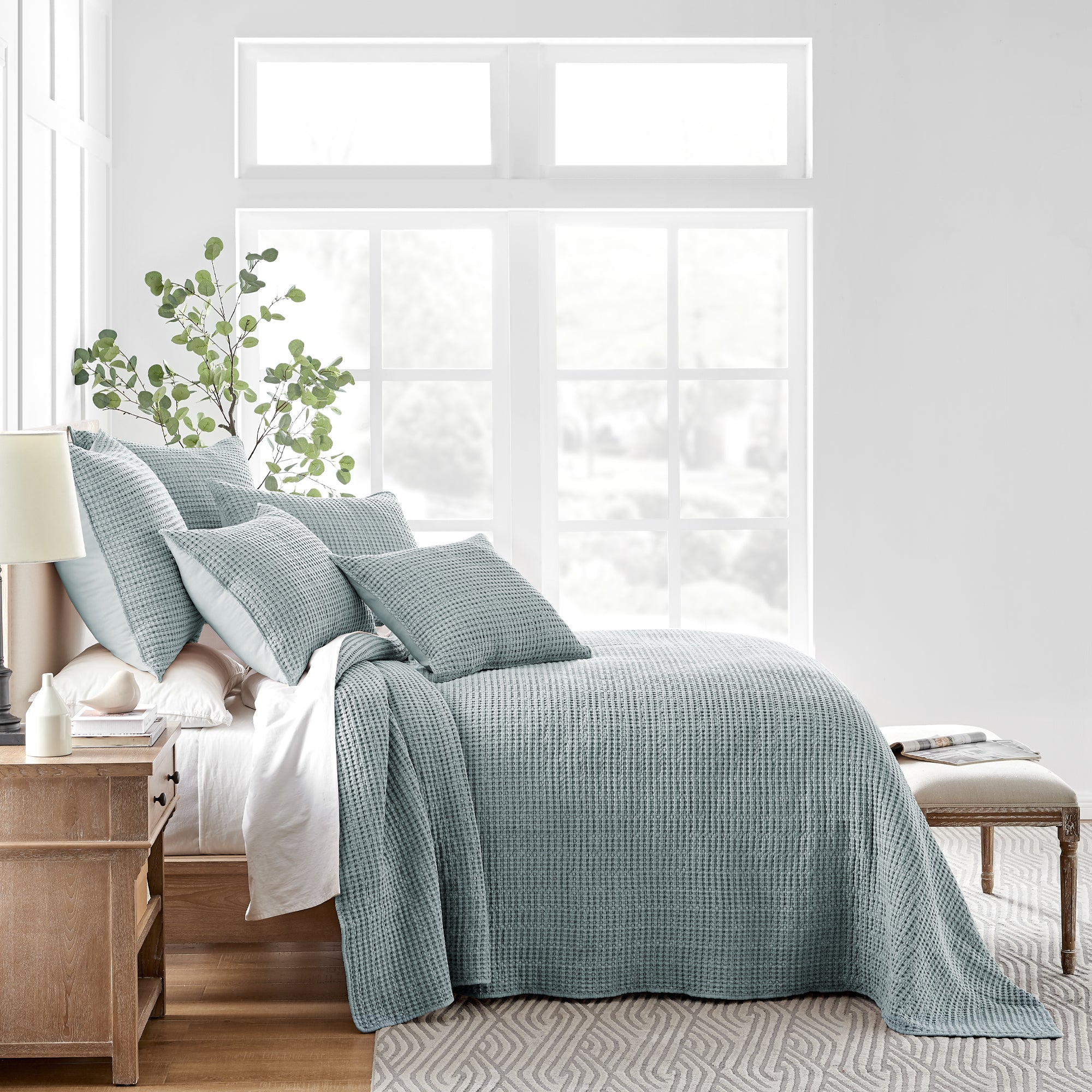 Mills Waffle Bedspread Set