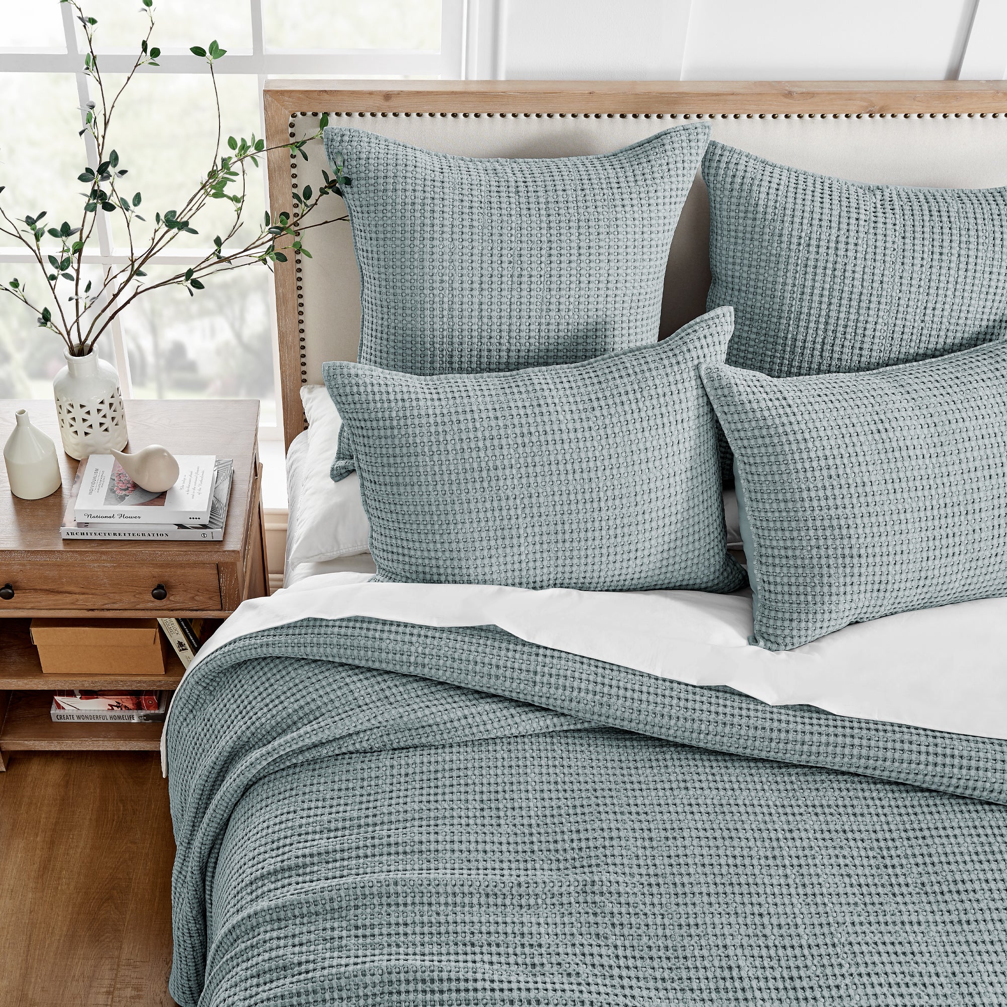 Mills Waffle Bedspread Set