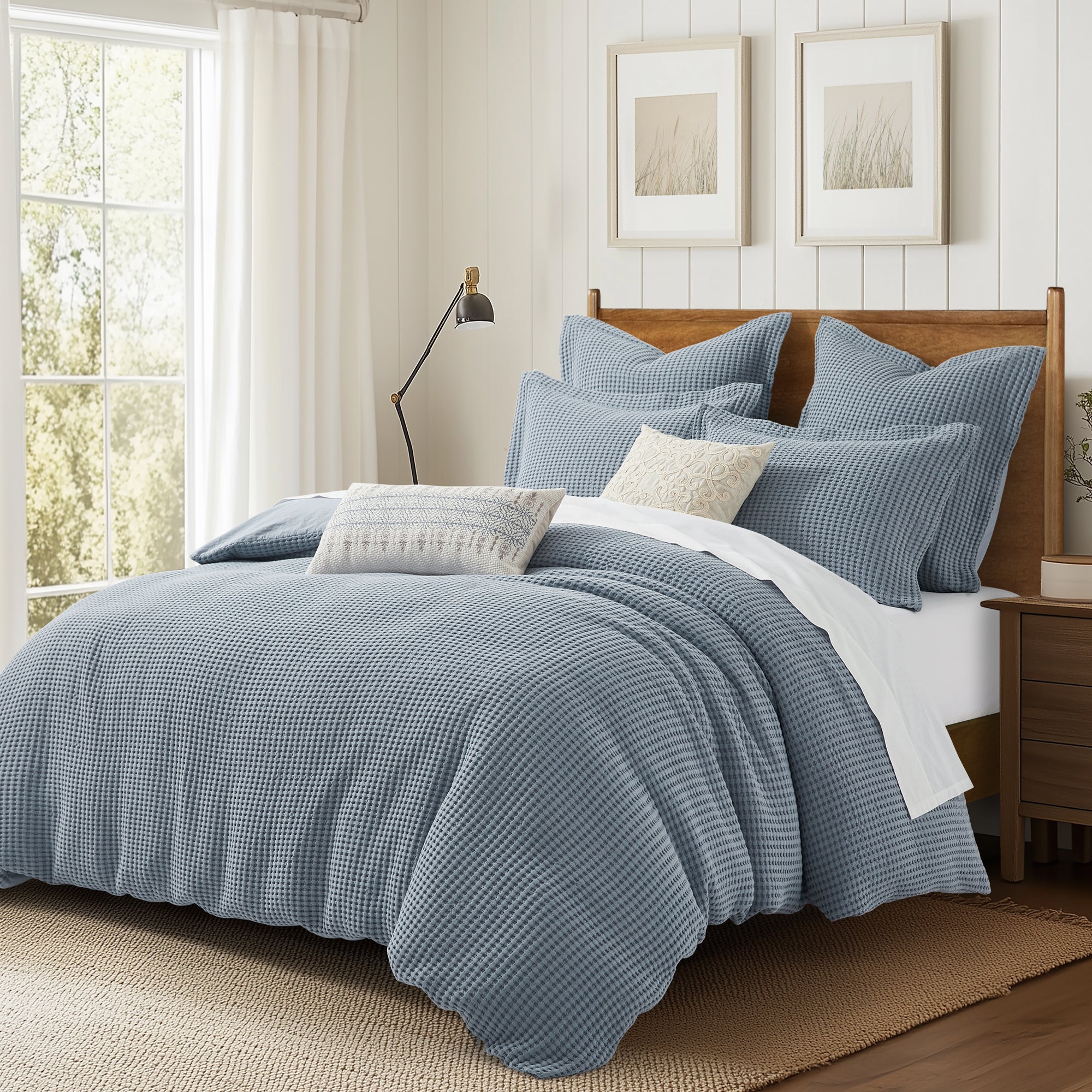 Levtex Home Mills Waffle Euro Sham Set of 2 Euro Shams