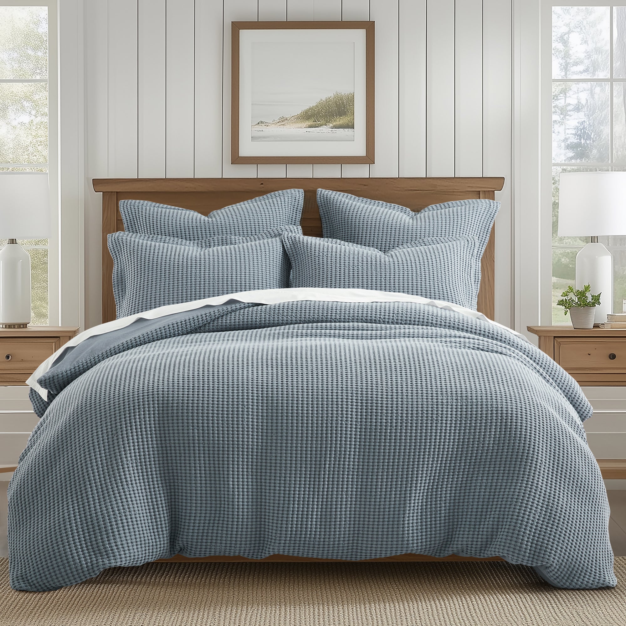 Levtex Home Mills Waffle Euro Sham Set of 2 Euro Shams