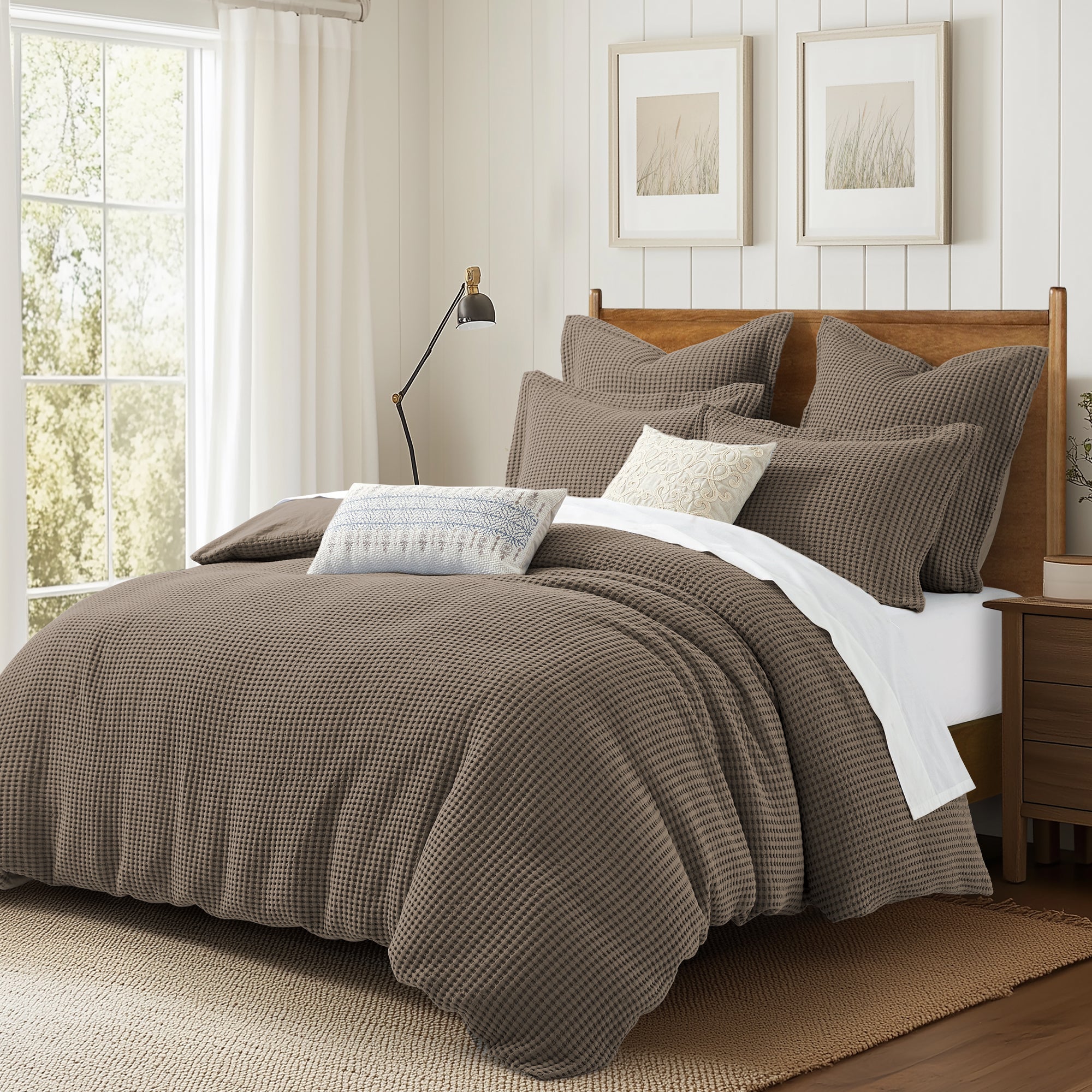 Levtex Home Mills Waffle Euro Sham Set of 2 Euro Shams