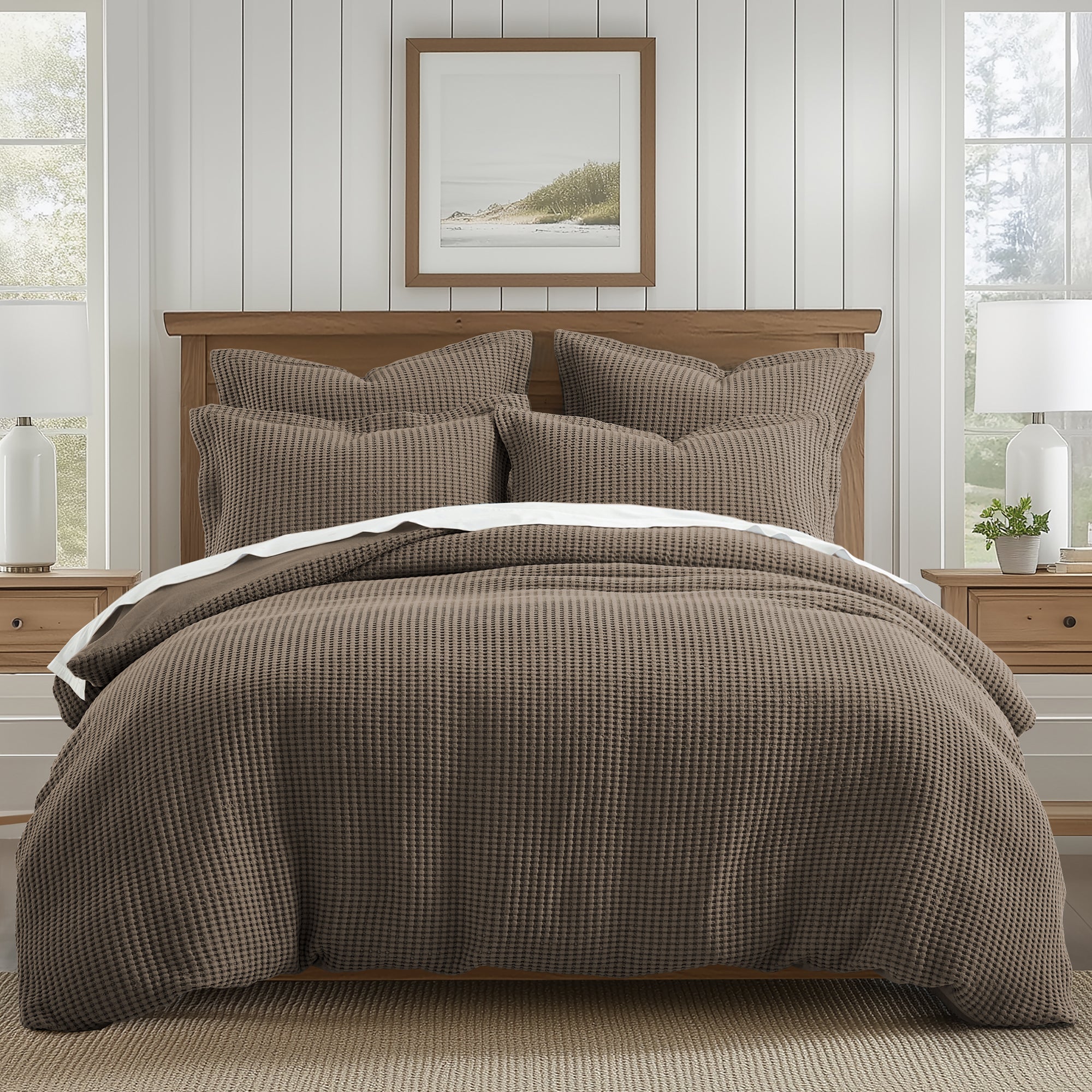 Levtex Home Mills Waffle Euro Sham Set of 2 Euro Shams