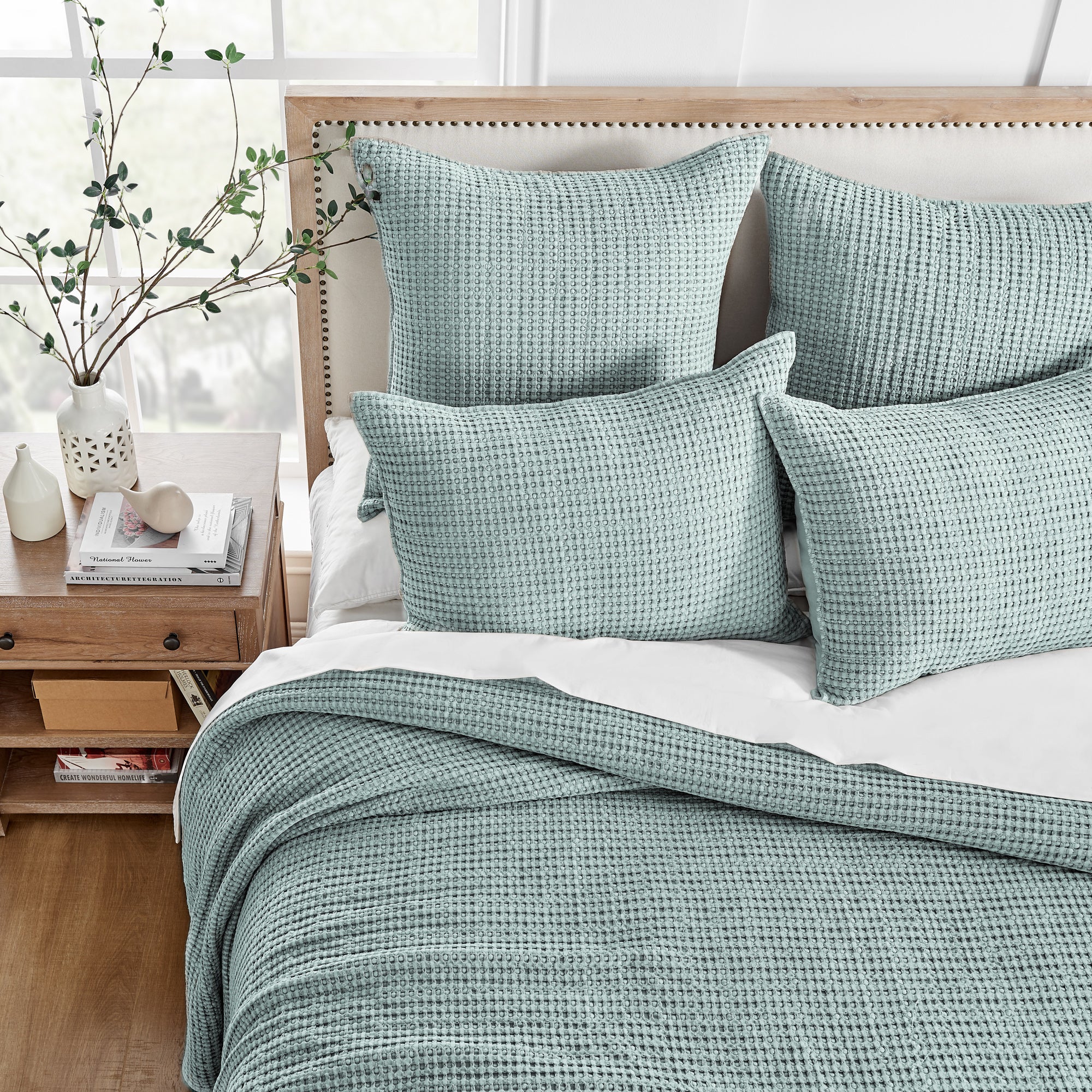 Mills Waffle Bedspread Set