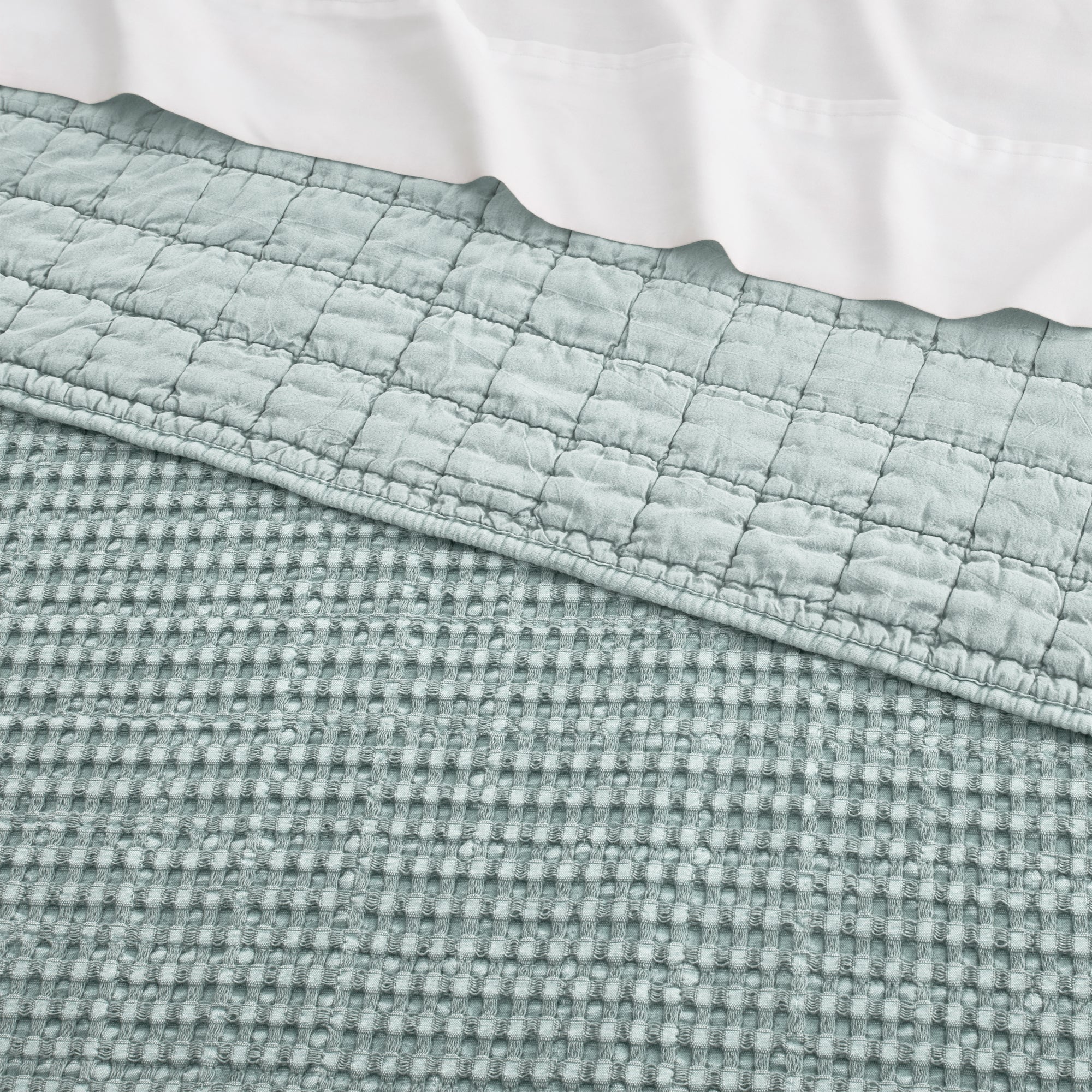 Mills Waffle Bedspread Set