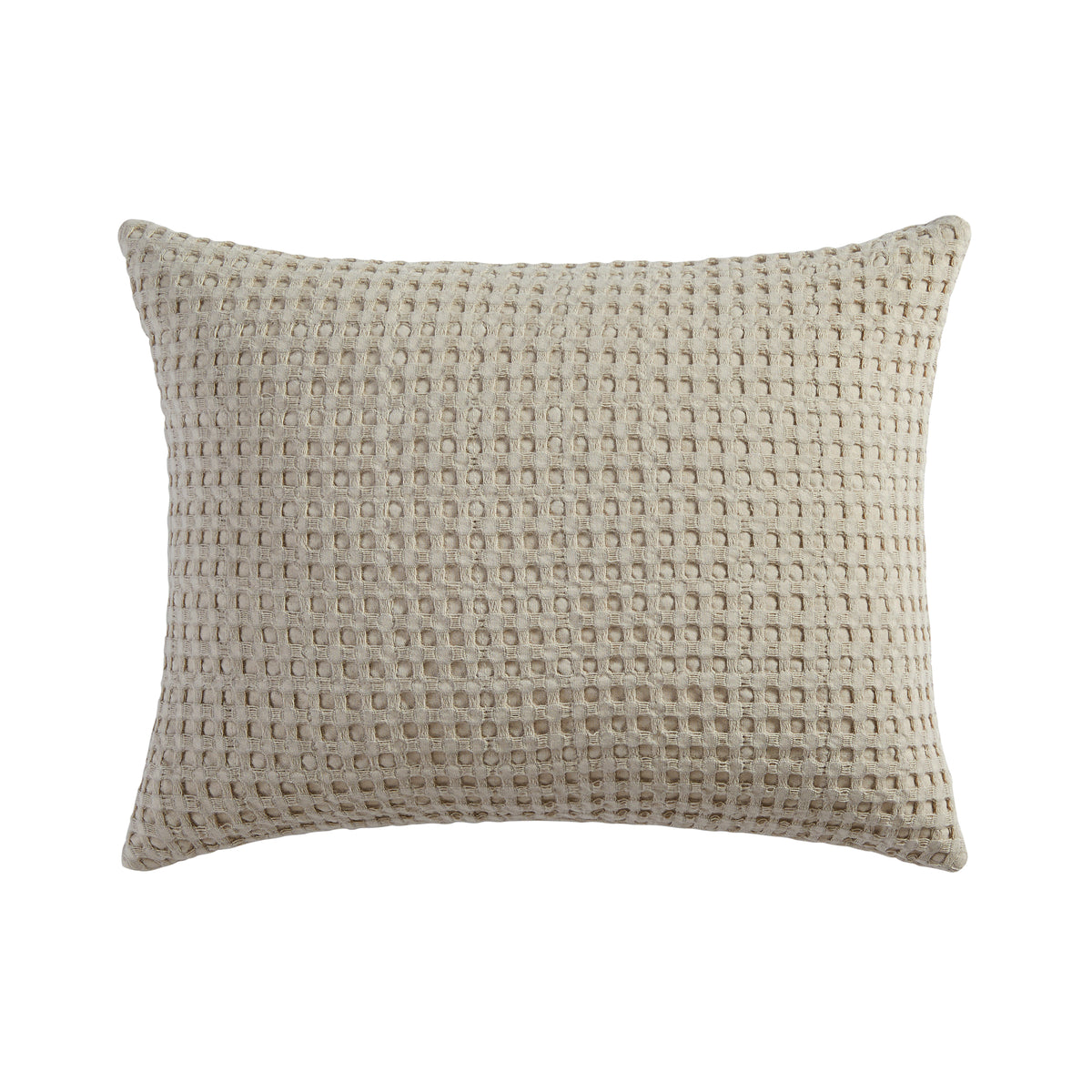 Mills Waffle Taupe Pillow 14x18