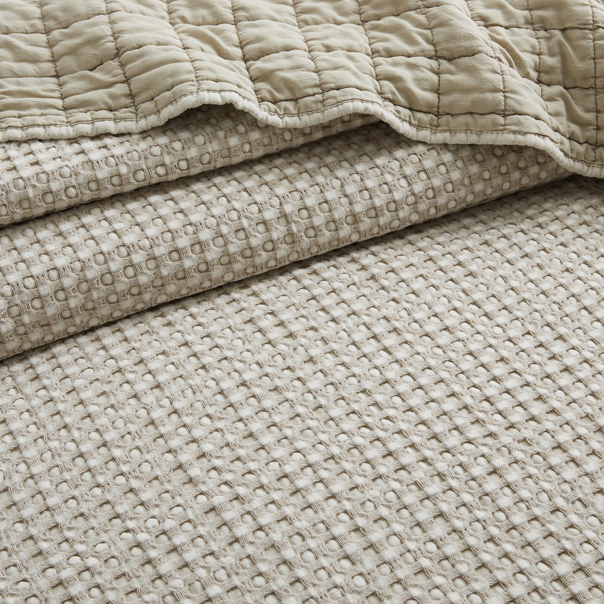 Mills Waffle Bedspread Set