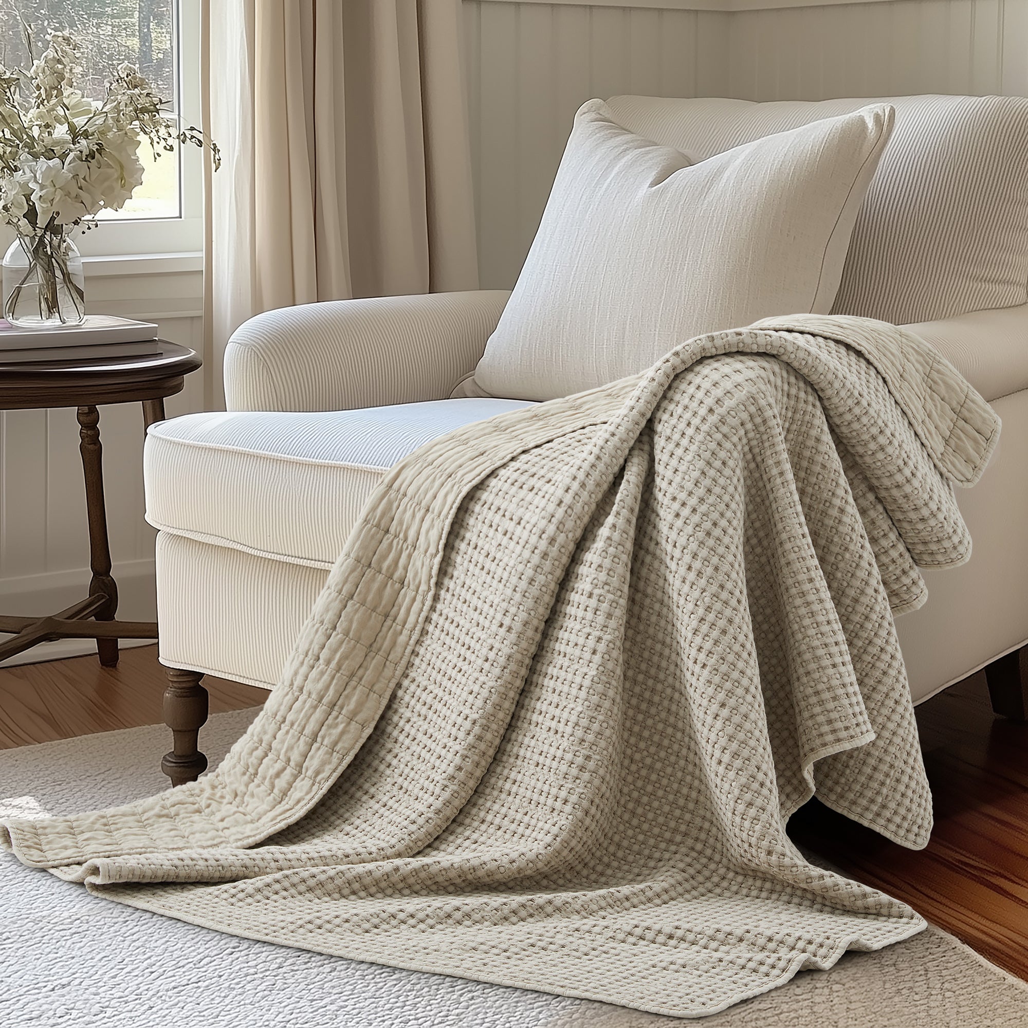 Mills Waffle Quilted Throw