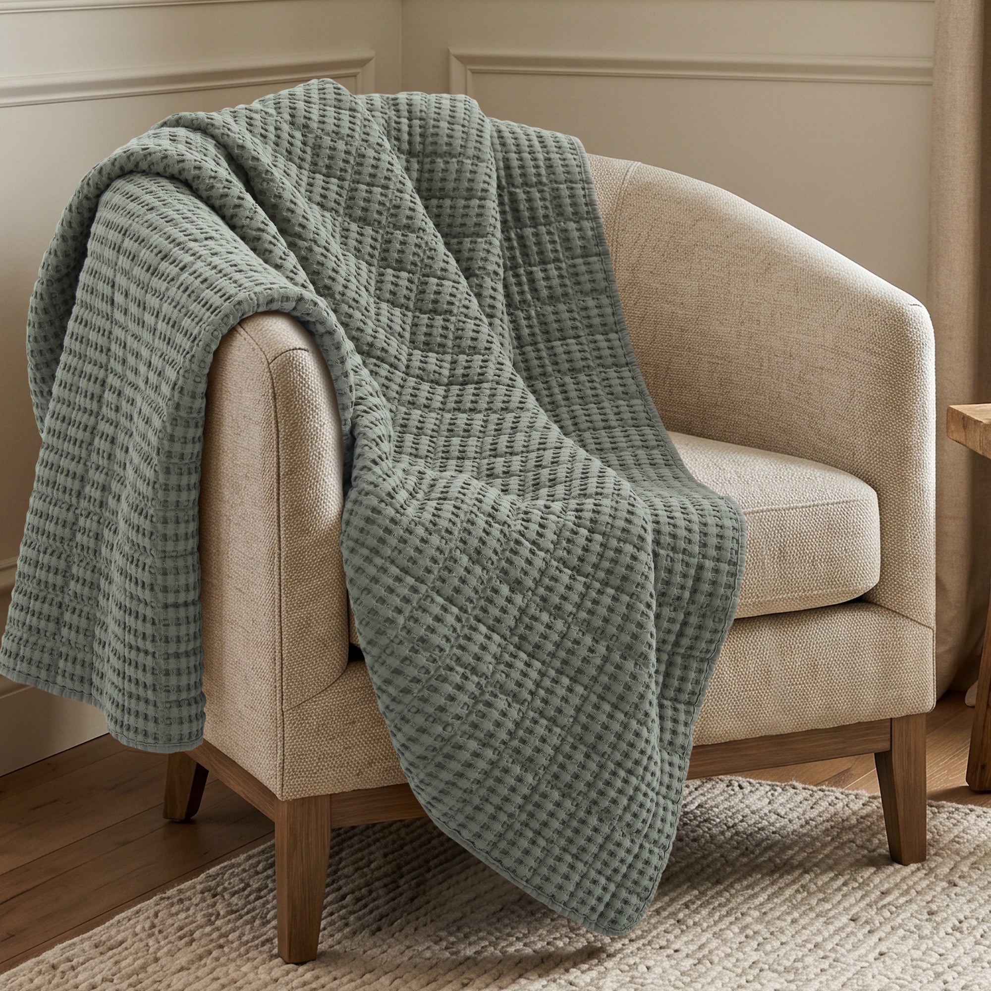 Mills Waffle Quilted Throw