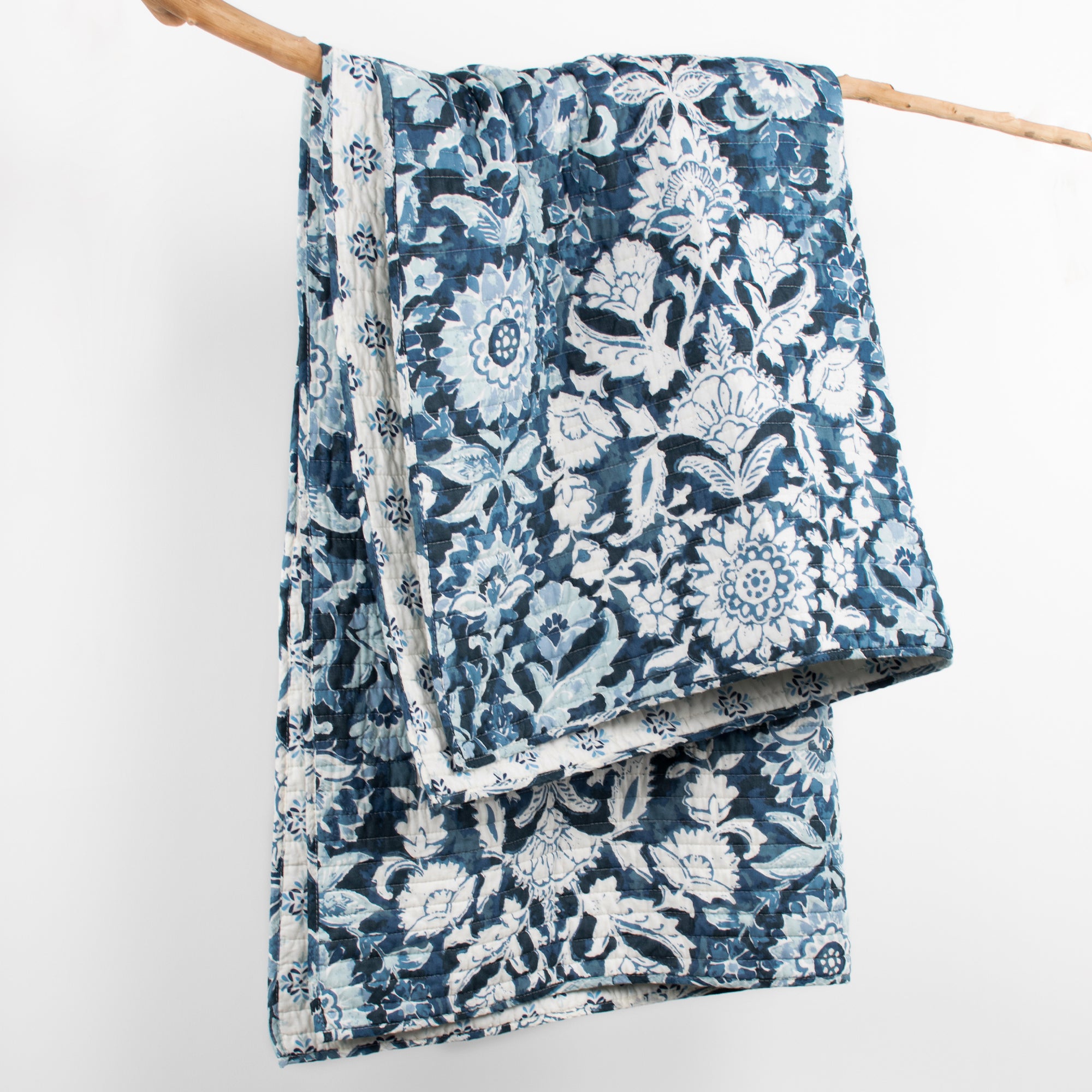 Levtex Home Laure Indigo Quilted Throw Throws