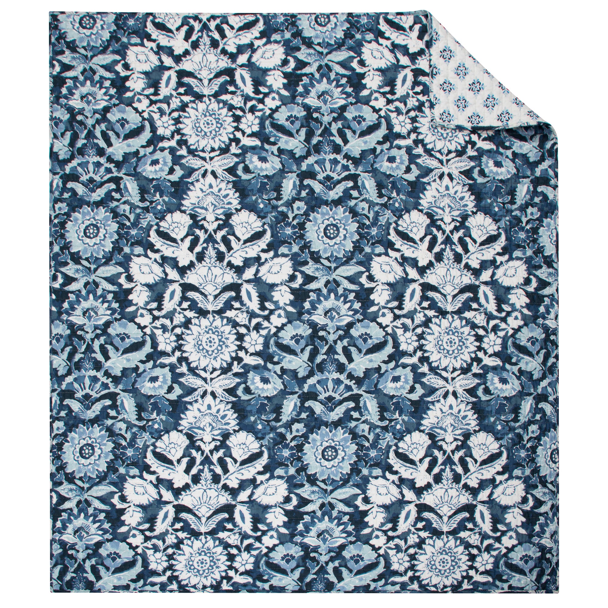 Levtex Home Laure Indigo Quilted Throw Throws
