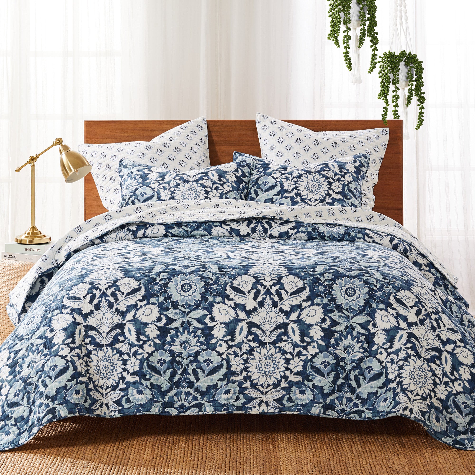Levtex Home Laure Indigo Euro Sham Set of 2 Euro Shams