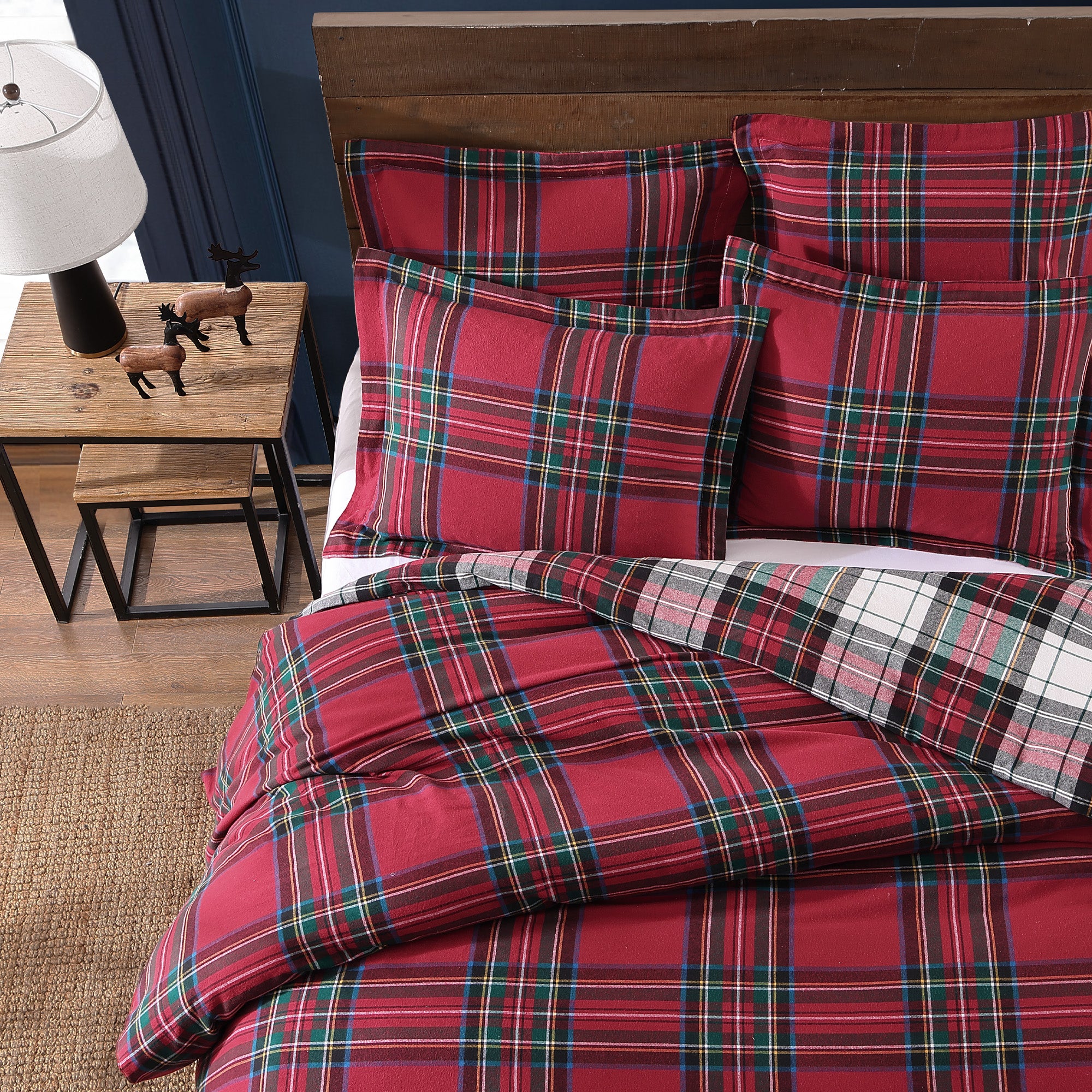 Levtex Home Spencer Plaid Flannel Duvet Cover Set Duvets