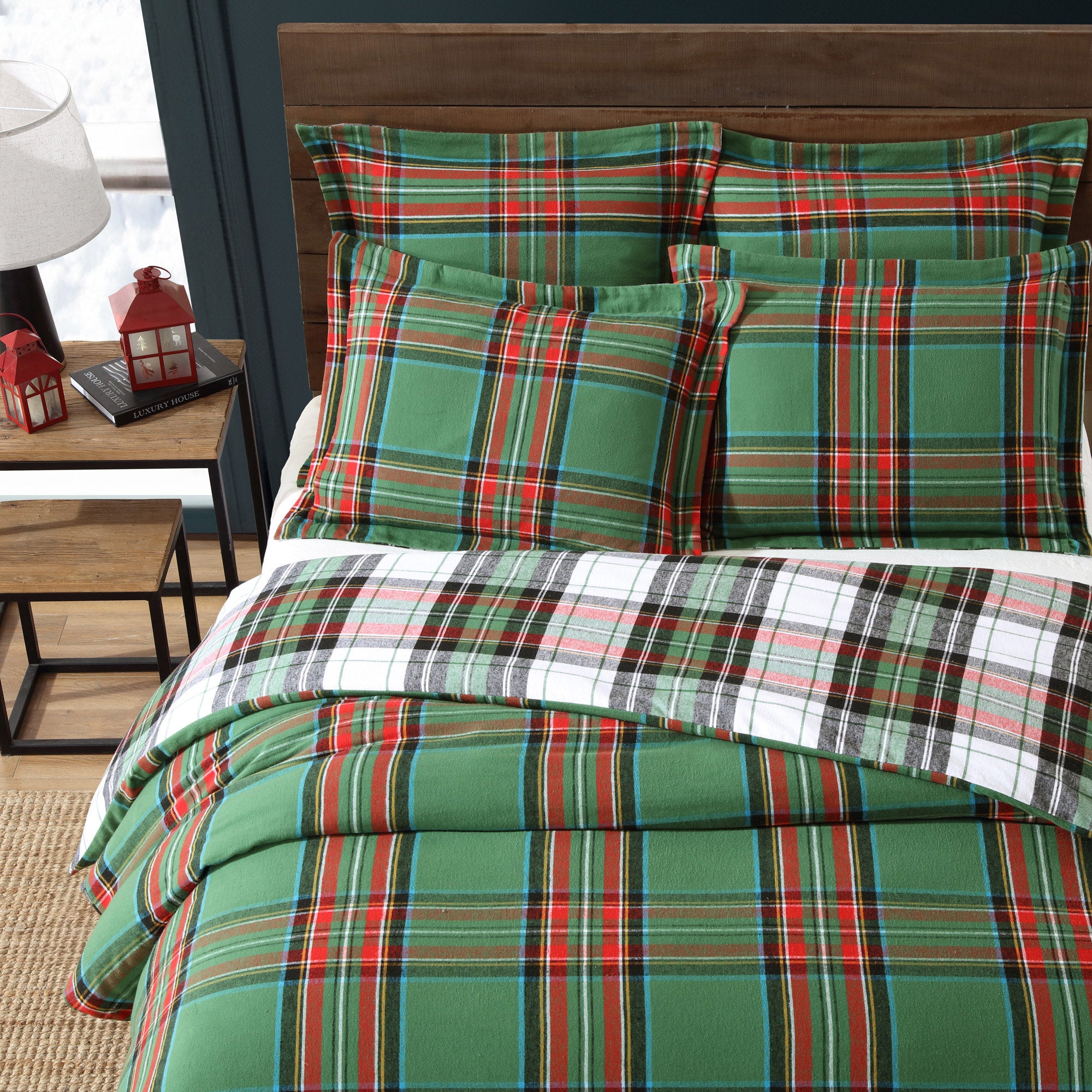 Levtex Home Spencer Plaid Flannel Duvet Cover Set Duvets