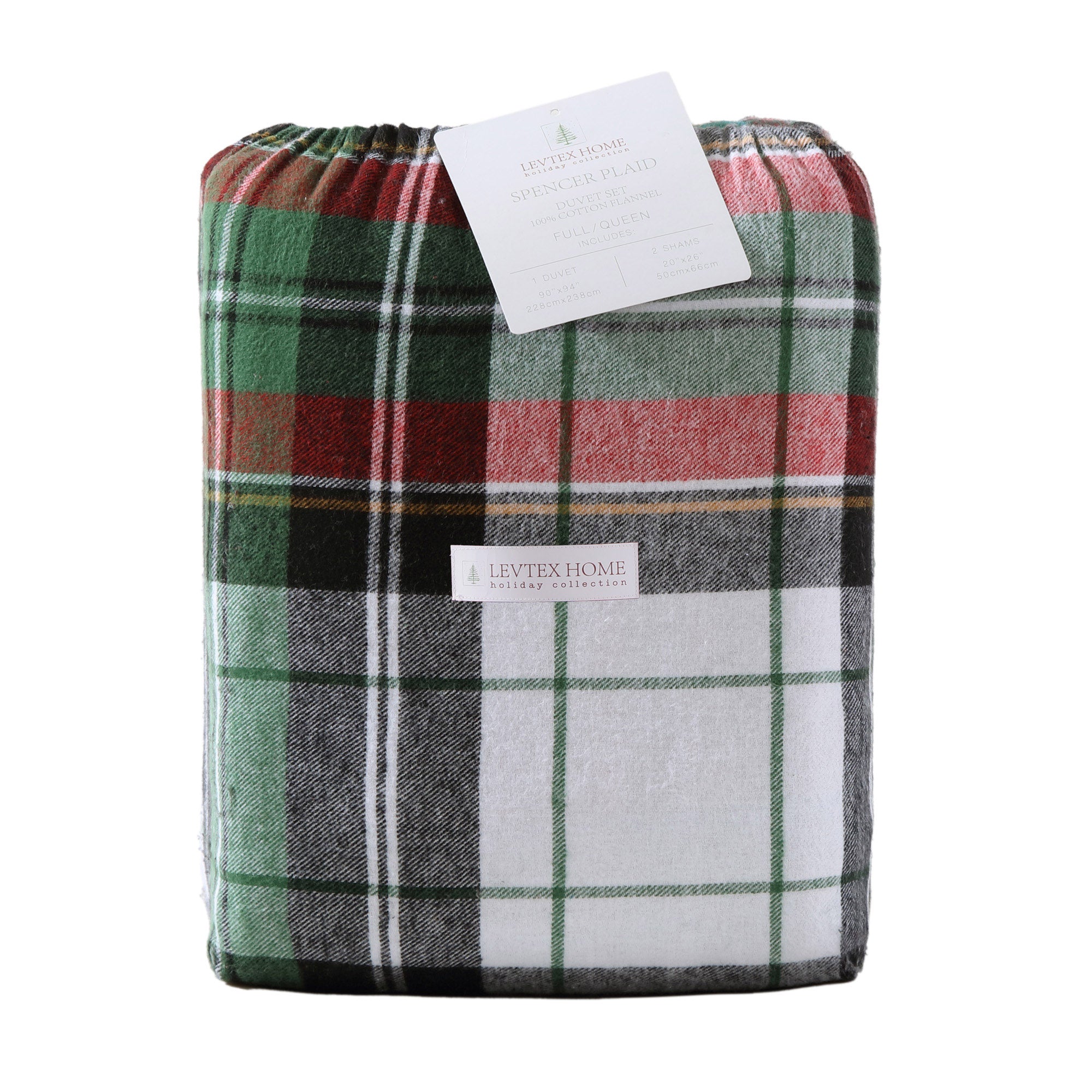 Levtex Home Spencer Plaid Flannel Duvet Cover Set Duvets
