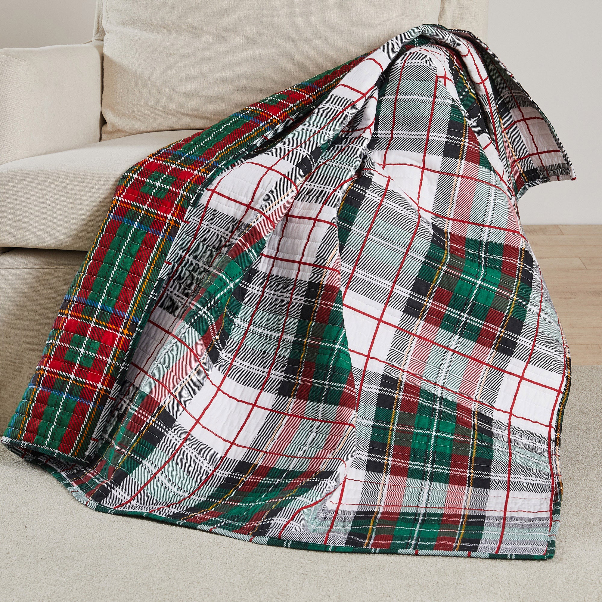 Levtex Home Spencer Plaid Quilted Throw Throws