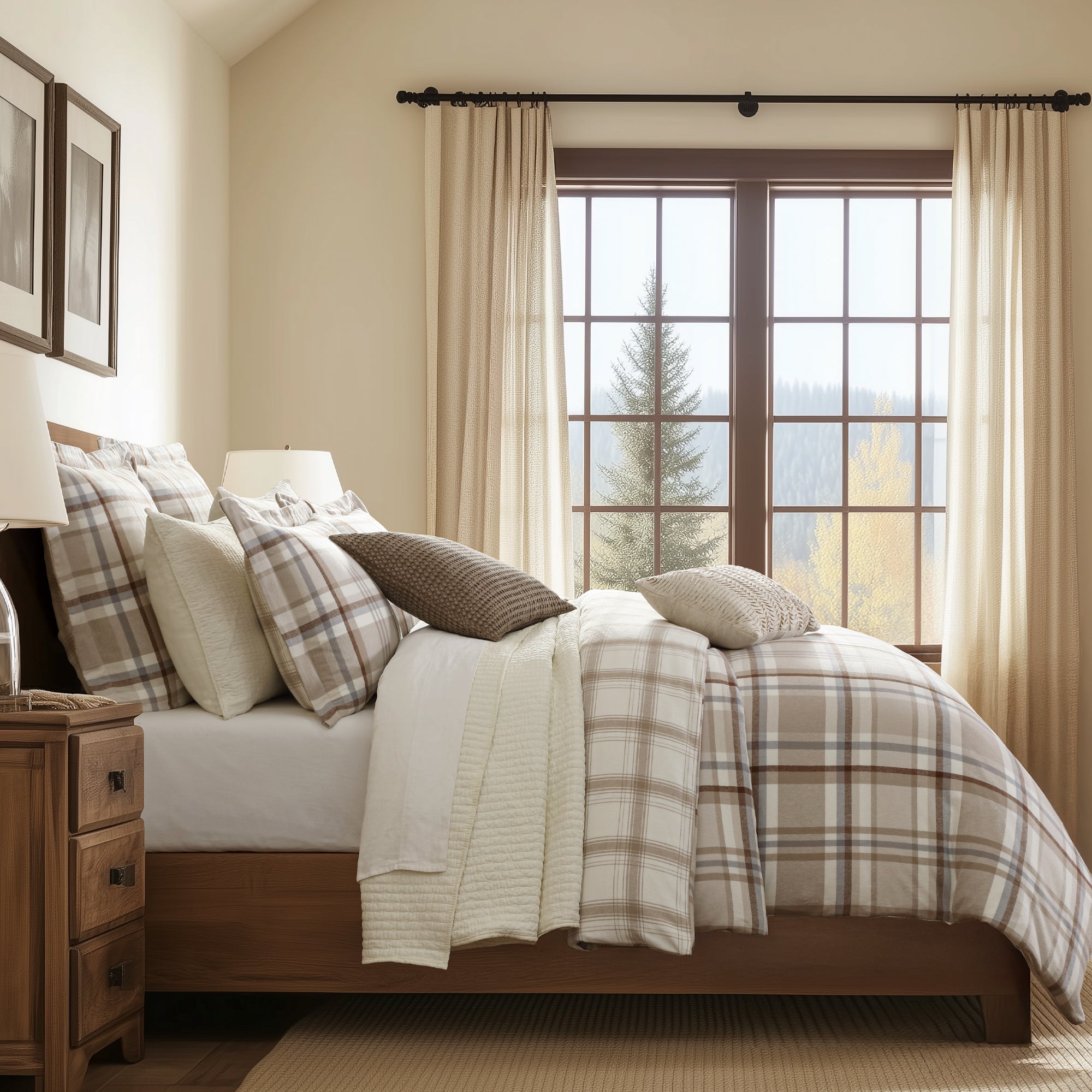 Spencer Plaid Flannel Comforter Set