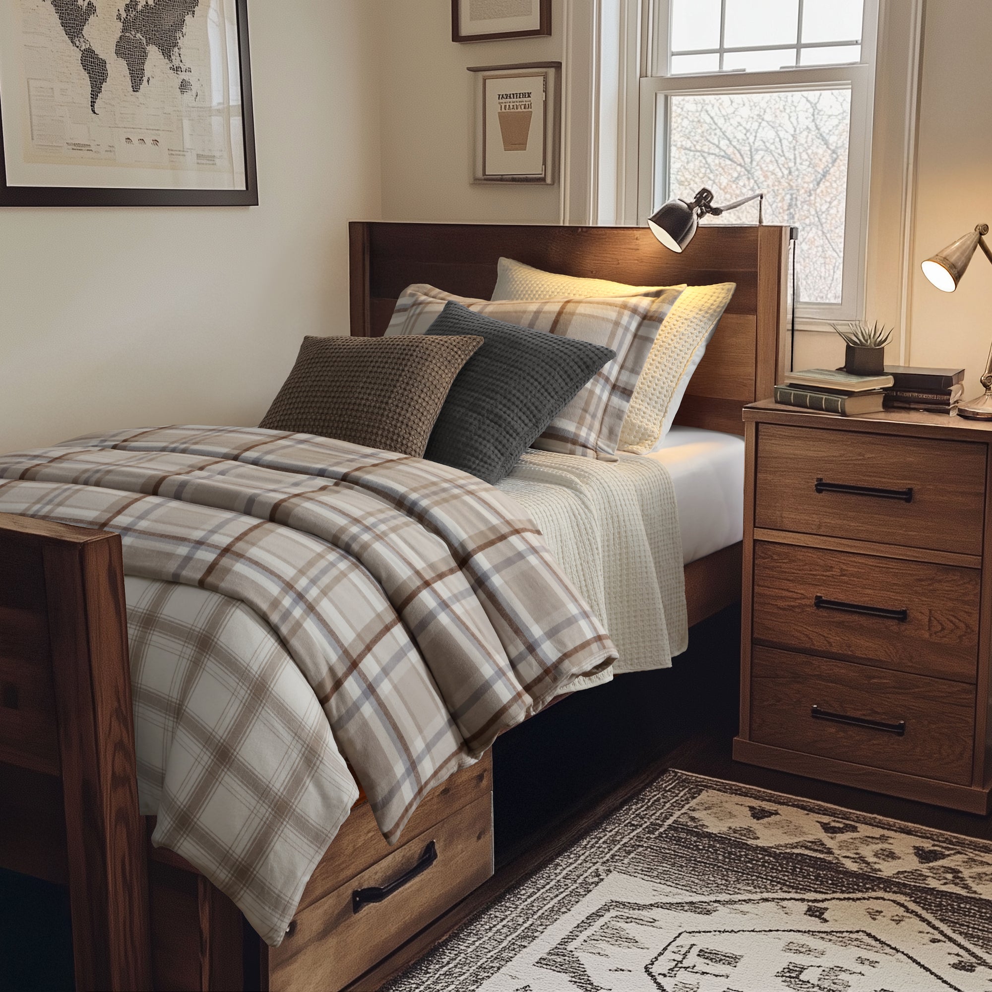 Spencer Plaid Flannel Comforter Set