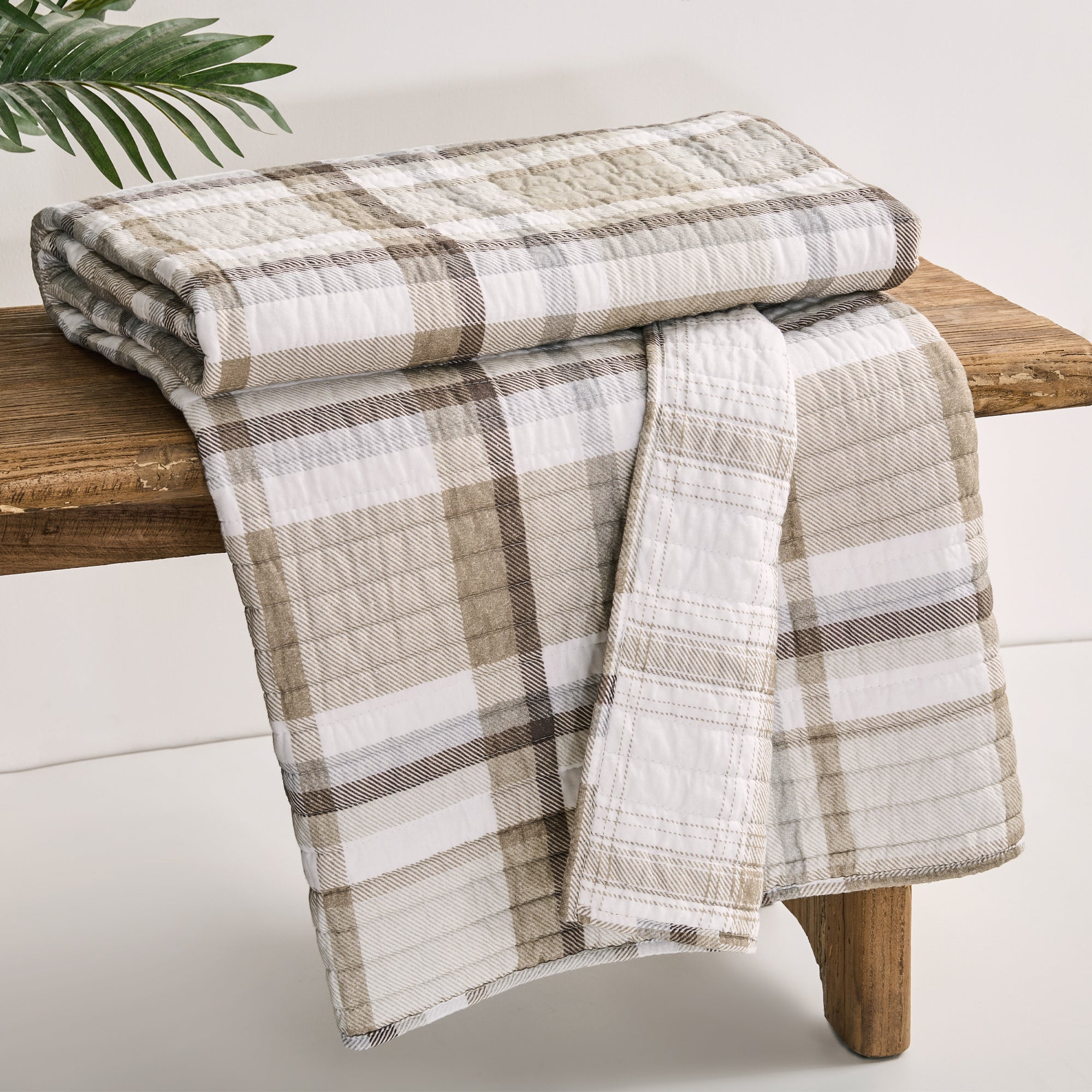 Levtex Home Spencer Plaid Quilted Throw Throws
