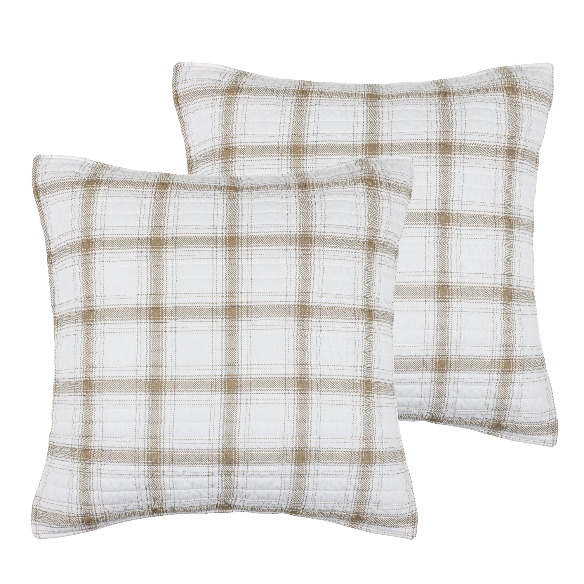 Spencer Plaid Quilted Euro Sham - Set of 2