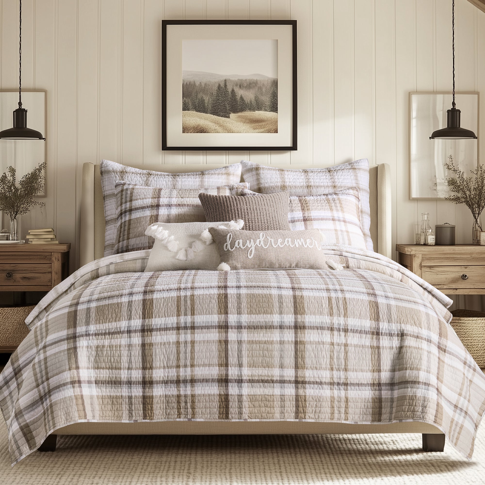 Spencer Plaid Quilted Euro Sham - Set of 2