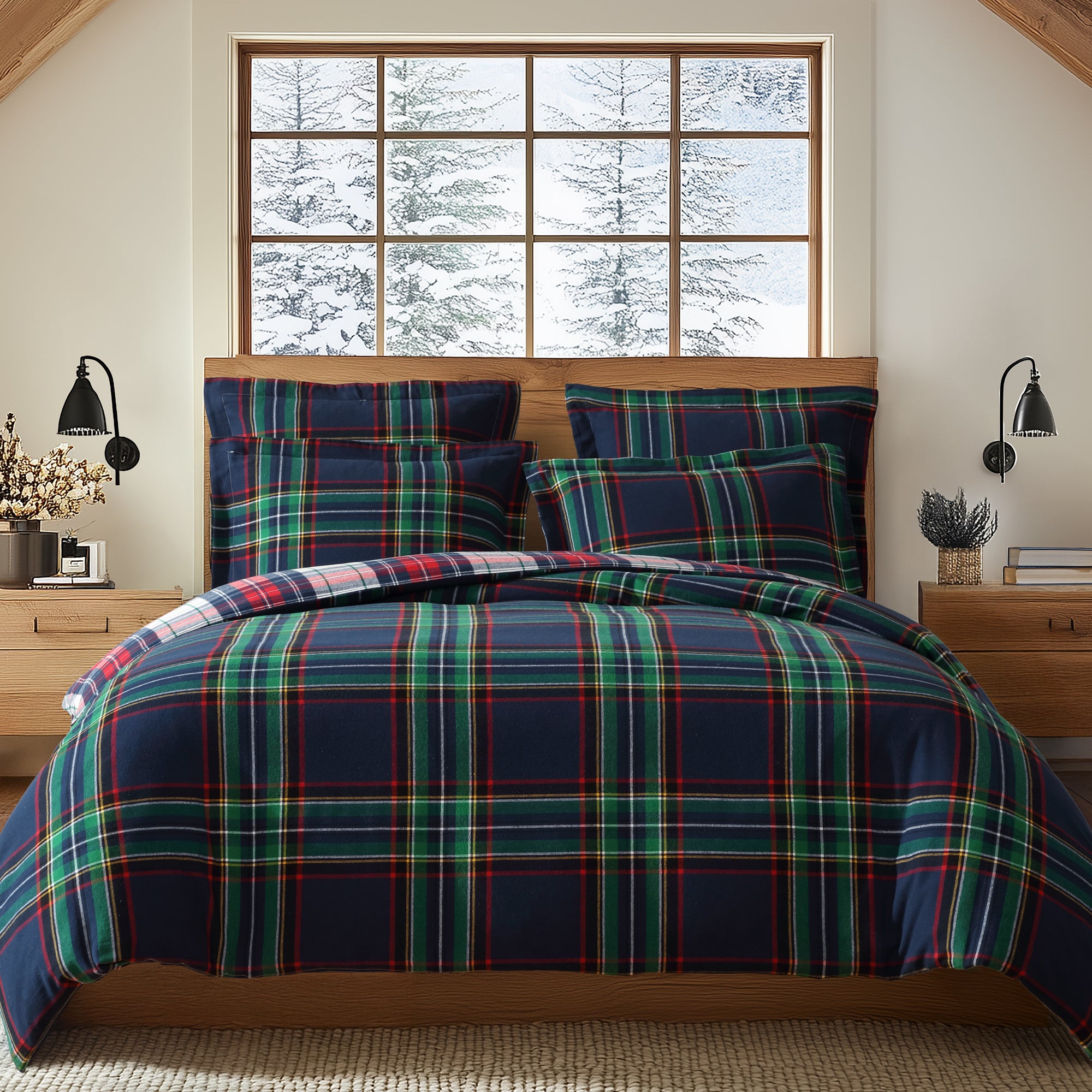 Spencer Plaid Flannel Duvet Cover Set