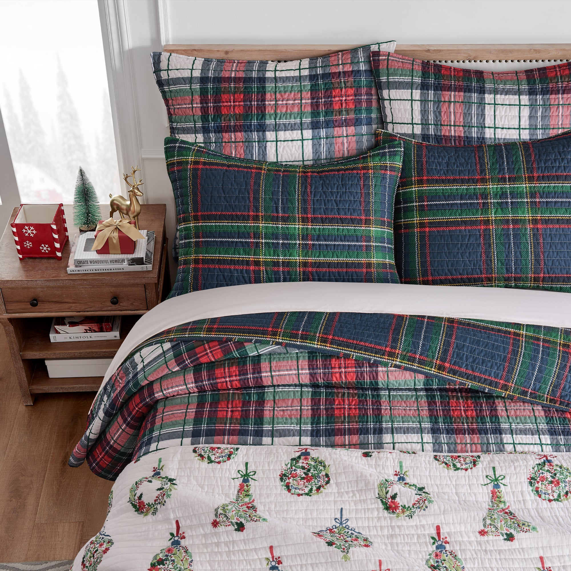Spencer Plaid Quilted Euro Sham - Set of 2