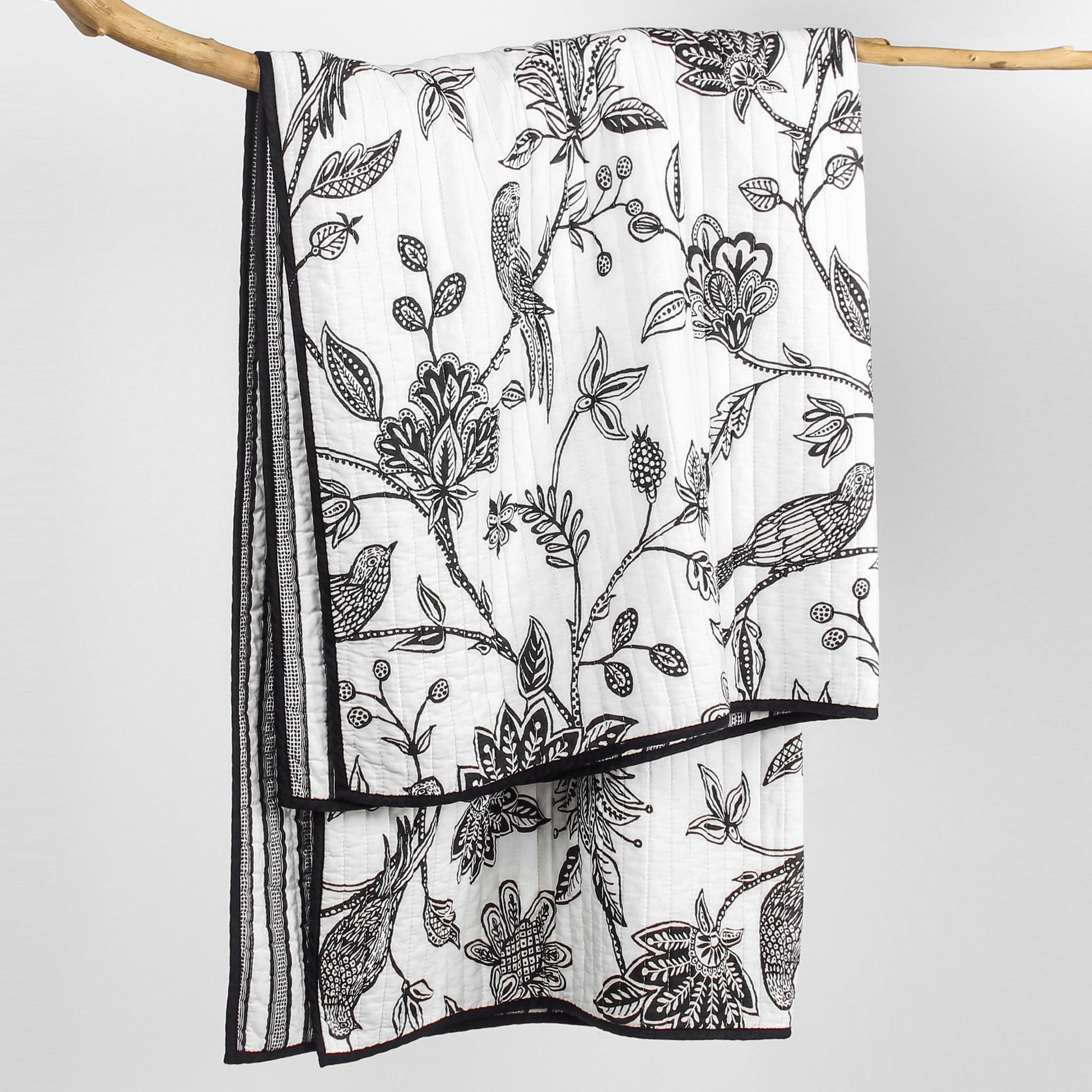 Levtex Home Tanzie Black Quilted Throw Throws