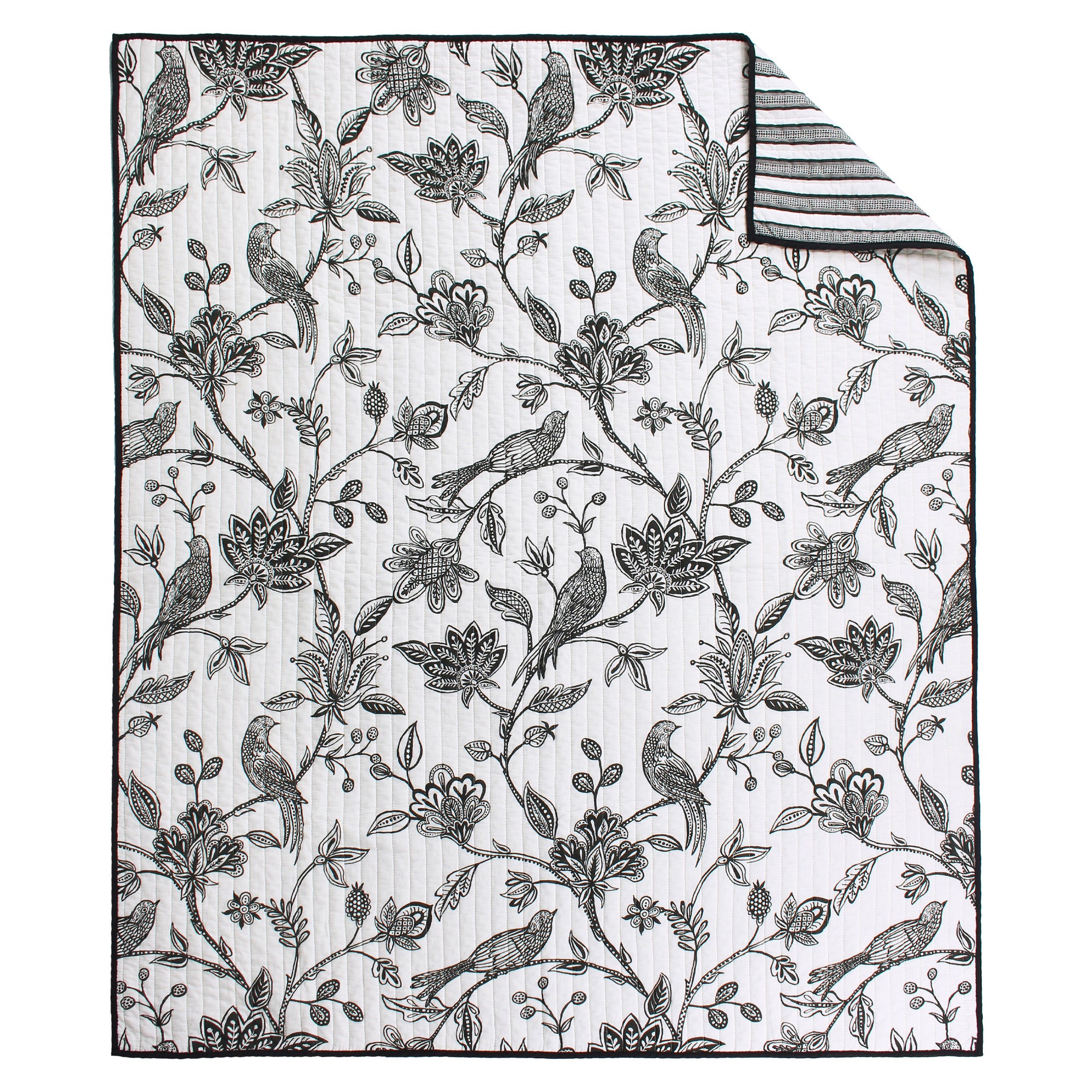 Levtex Home Tanzie Black Quilted Throw Throws