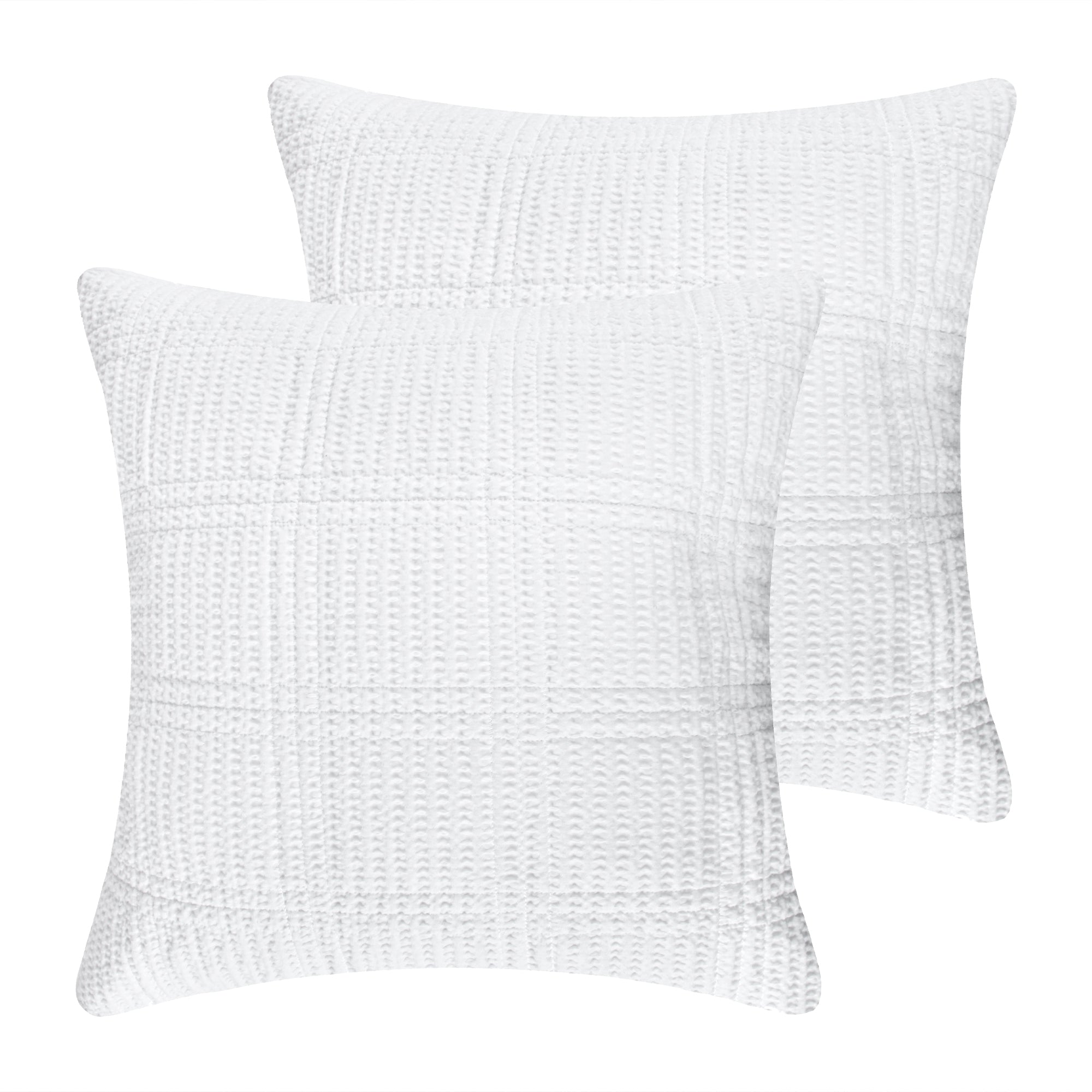 Levtex Home Cloud Waffle Quilted Euro Sham Set of 2 Euro Shams