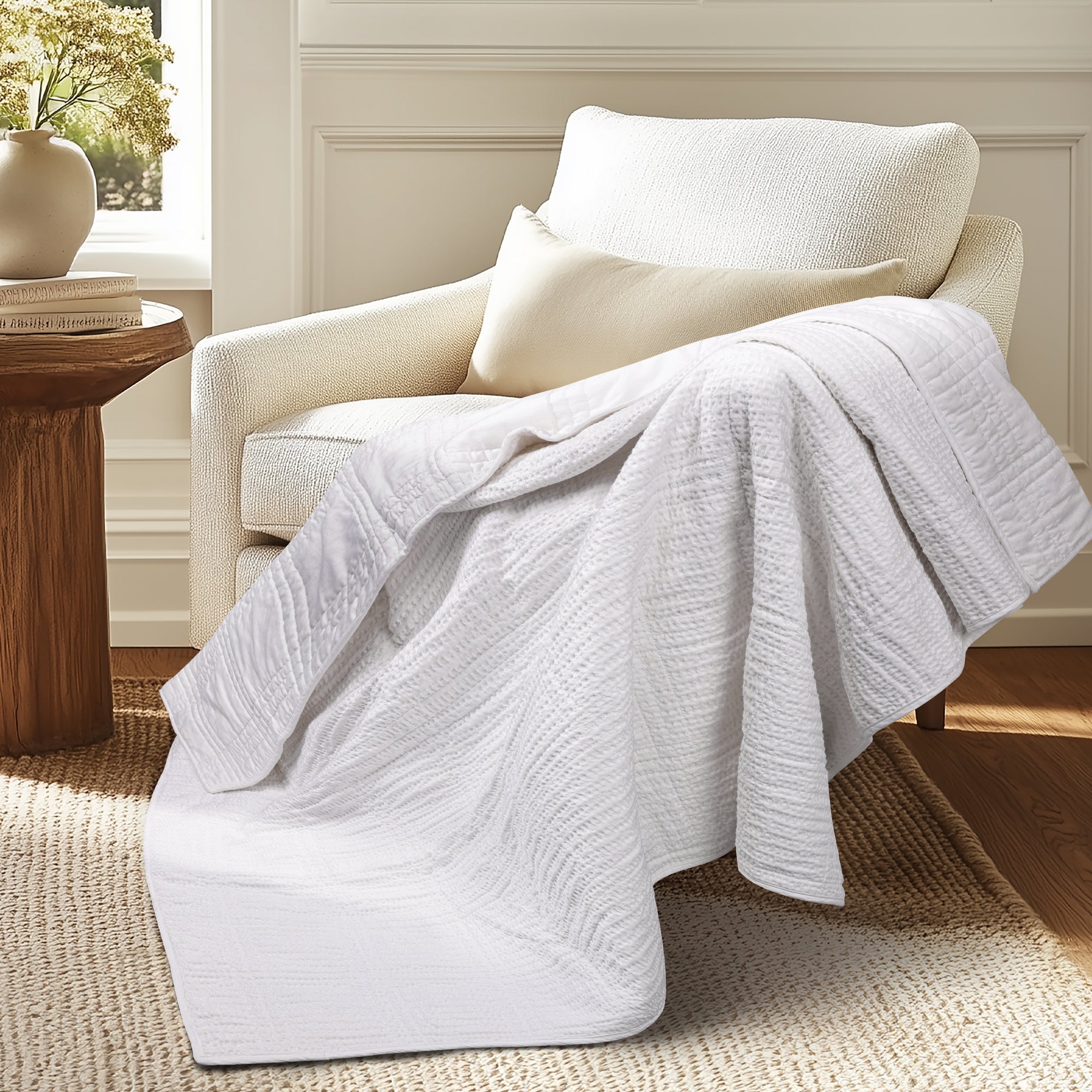 Levtex Home Cloud Waffle Quilted Throw Throws