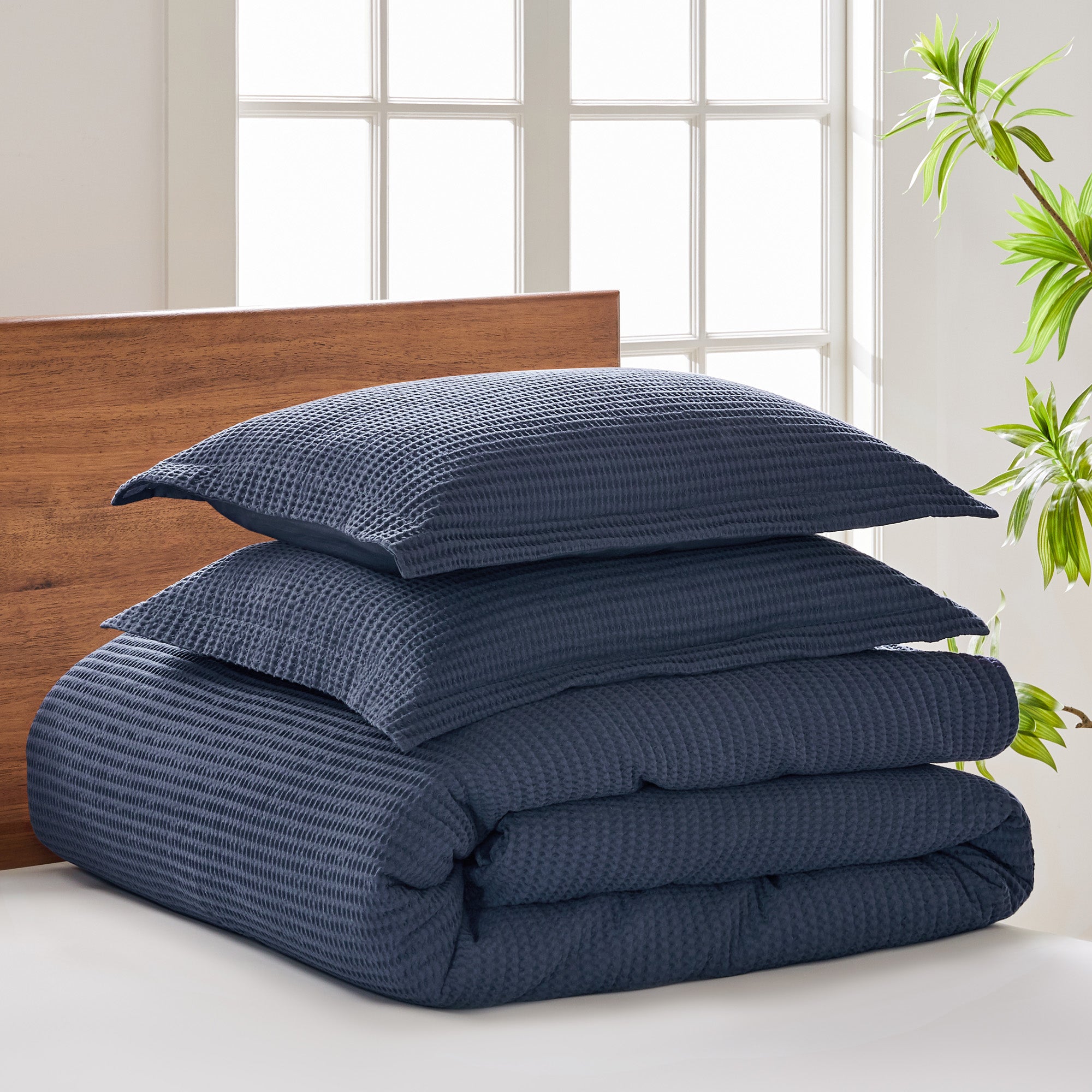 Levtex Home Cloud Waffle Navy Comforter Set Comforter