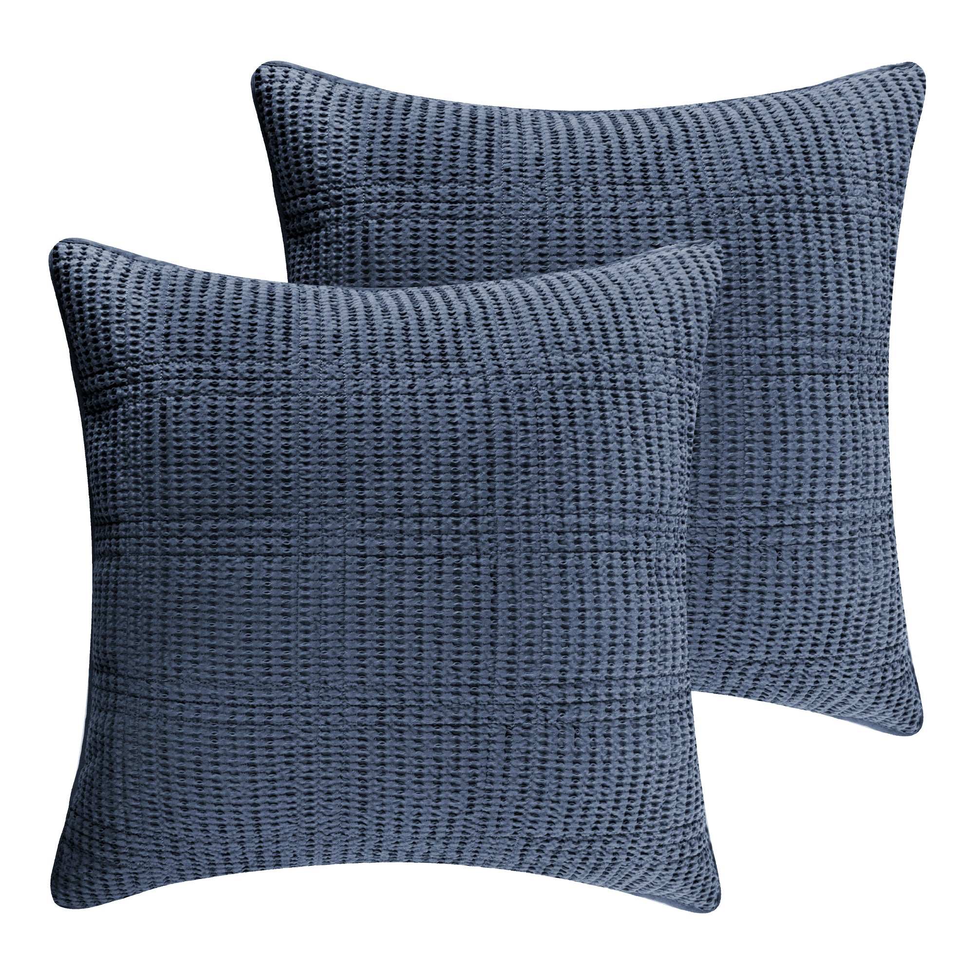 Levtex Home Cloud Waffle Quilted Euro Sham Set of 2 Euro Shams