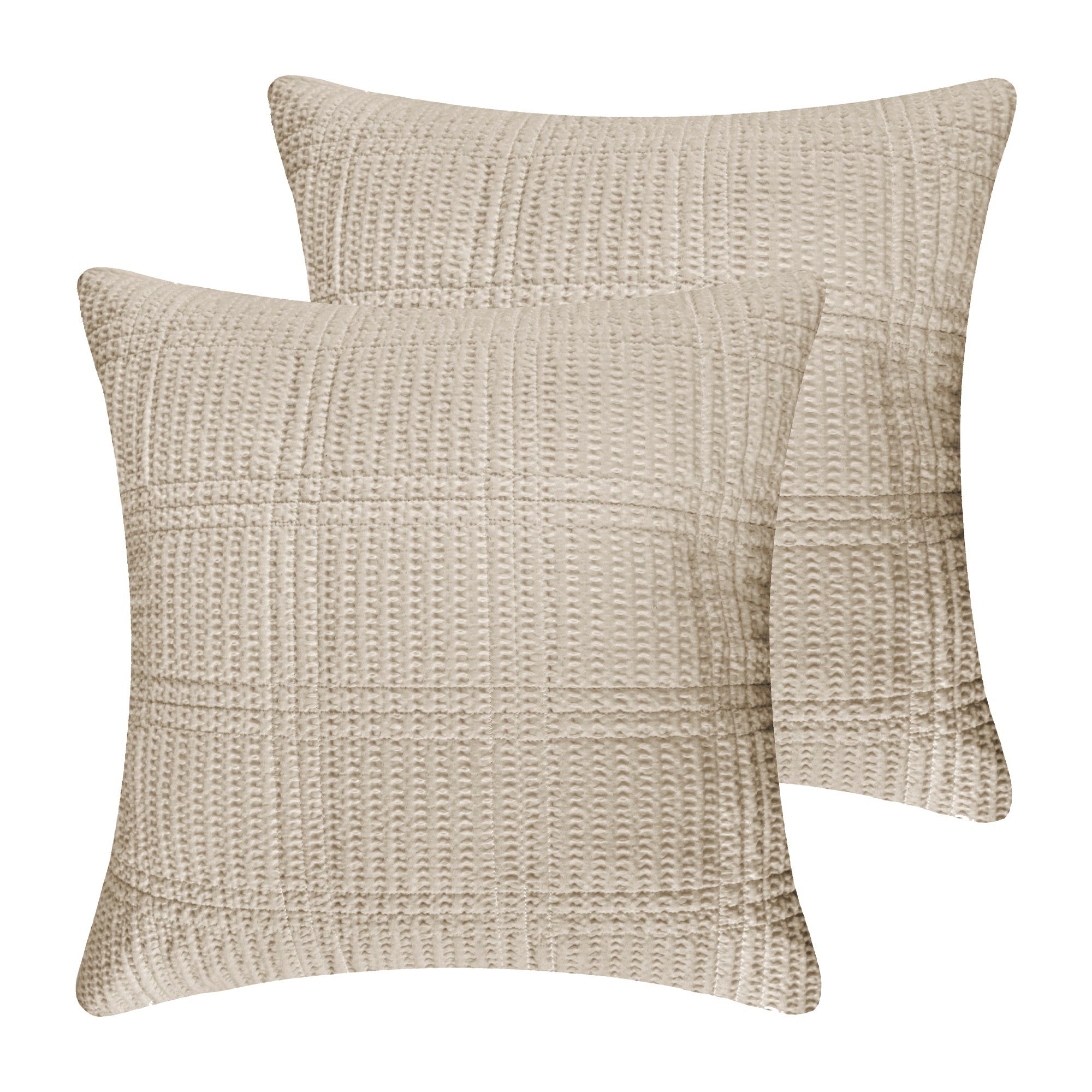 Levtex Home Cloud Waffle Quilted Euro Sham Set of 2 Euro Shams