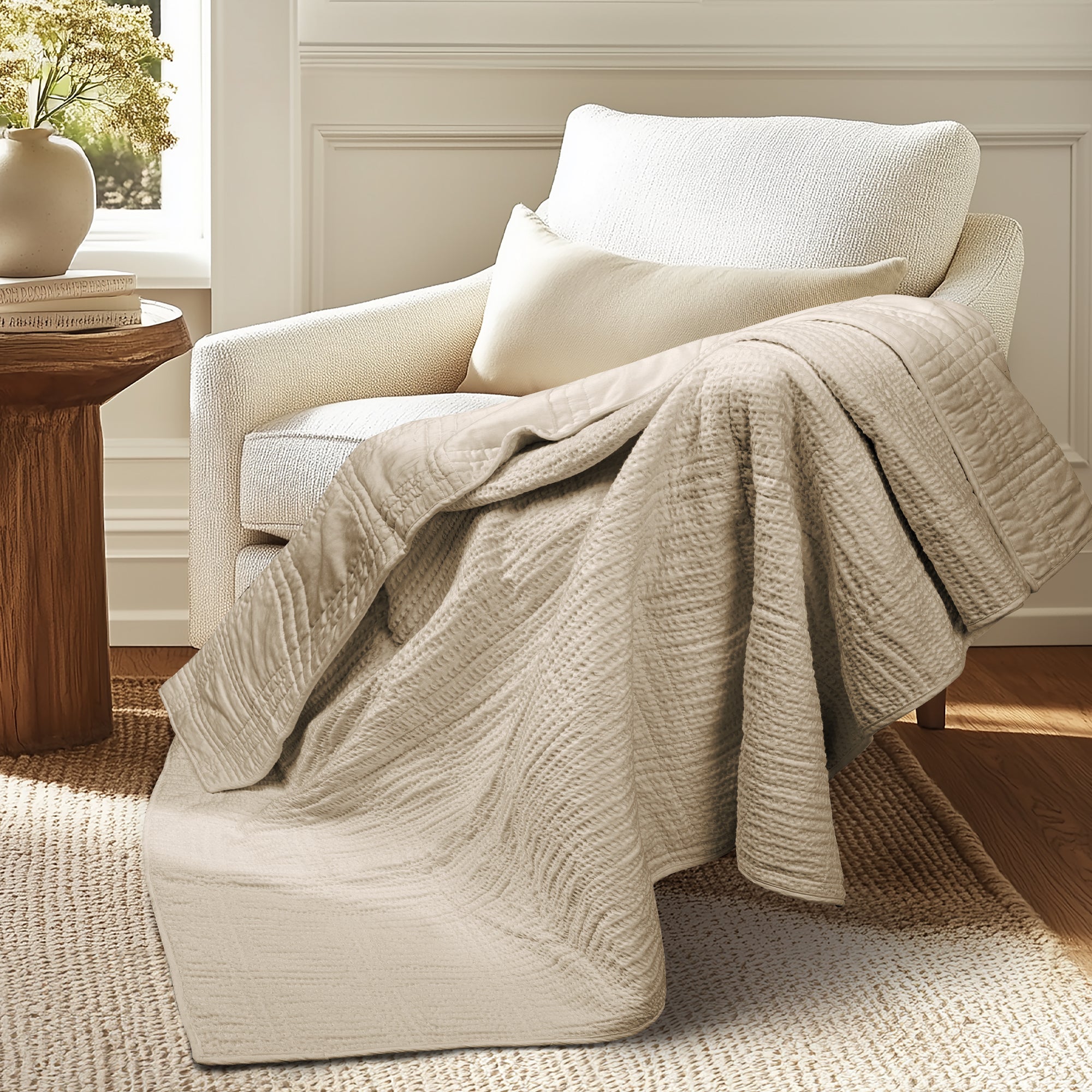 Levtex Home Cloud Waffle Quilted Throw Throws
