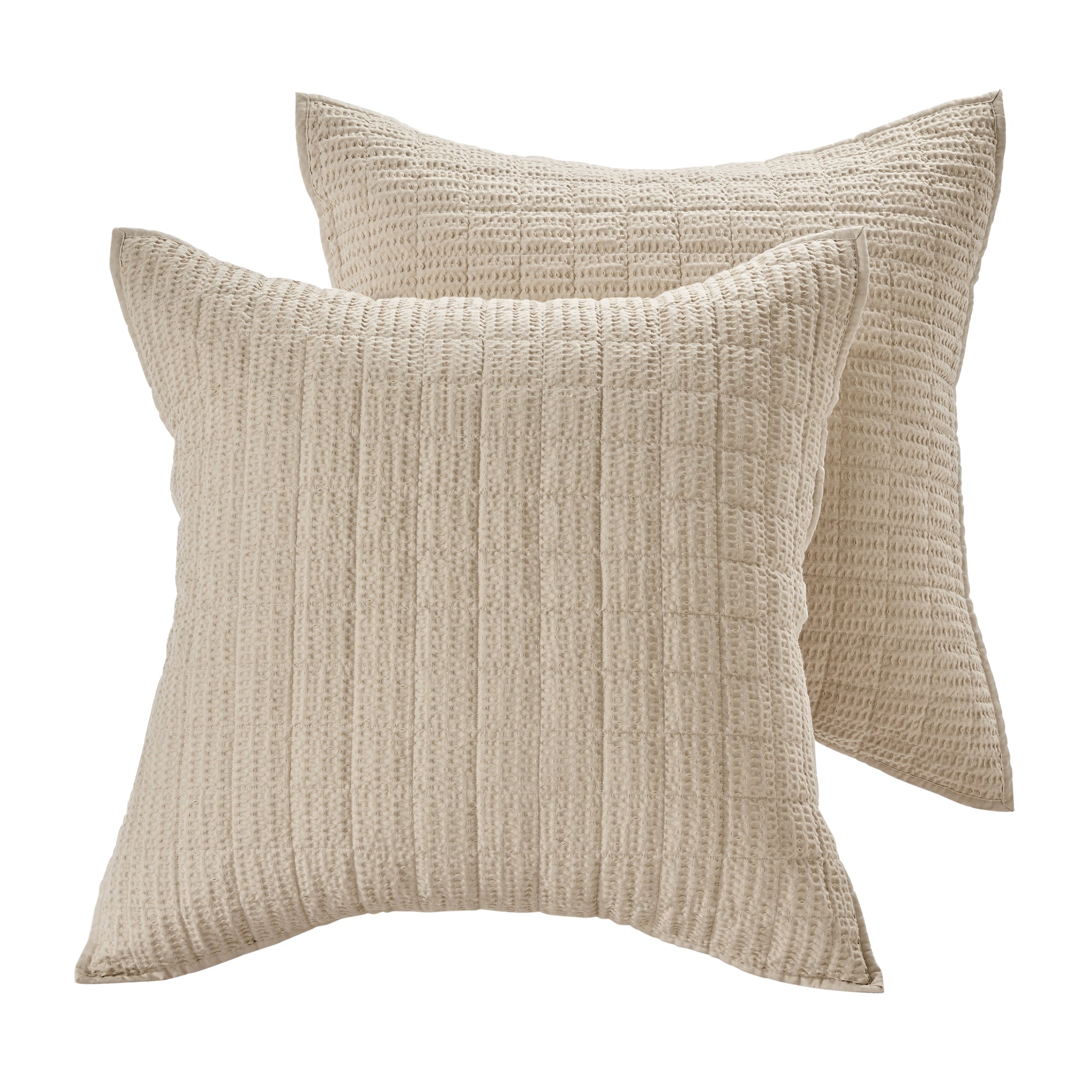 Cloud Waffle Quilted Euro Sham Set of 2