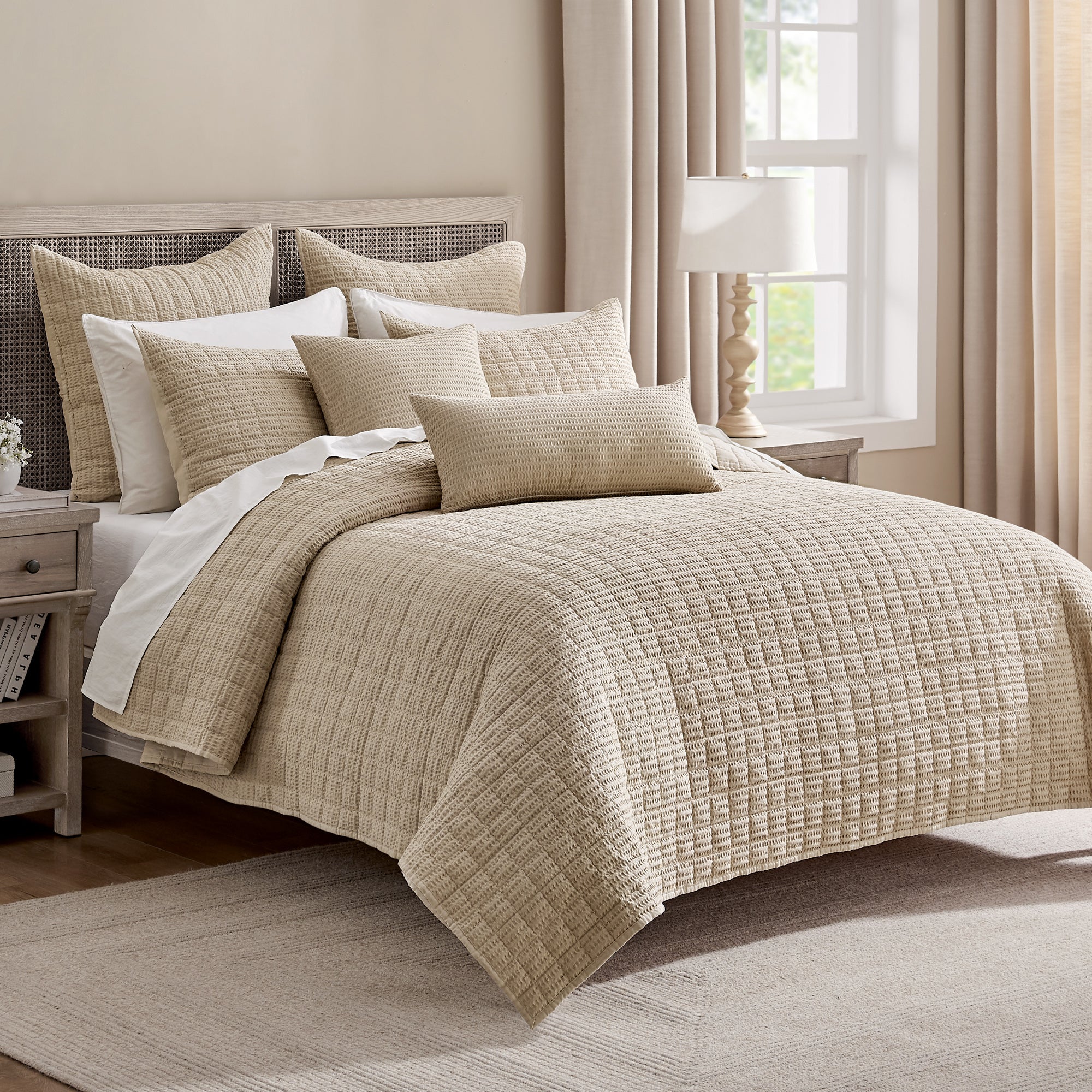 Cloud Waffle Square Pillow