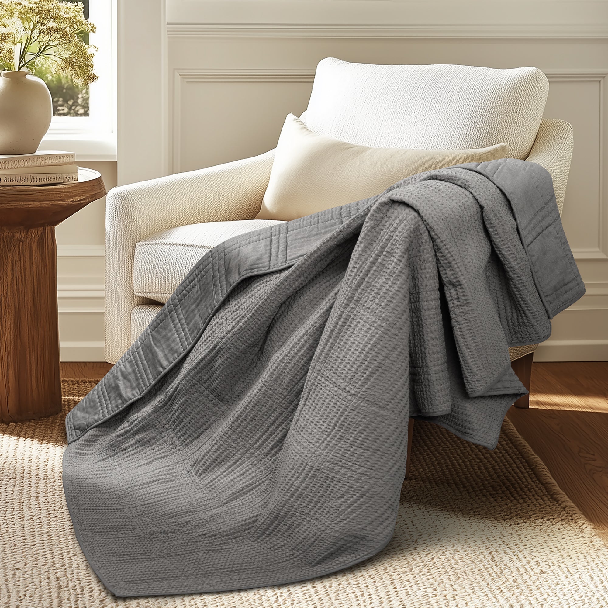 Levtex Home Cloud Waffle Quilted Throw Throws