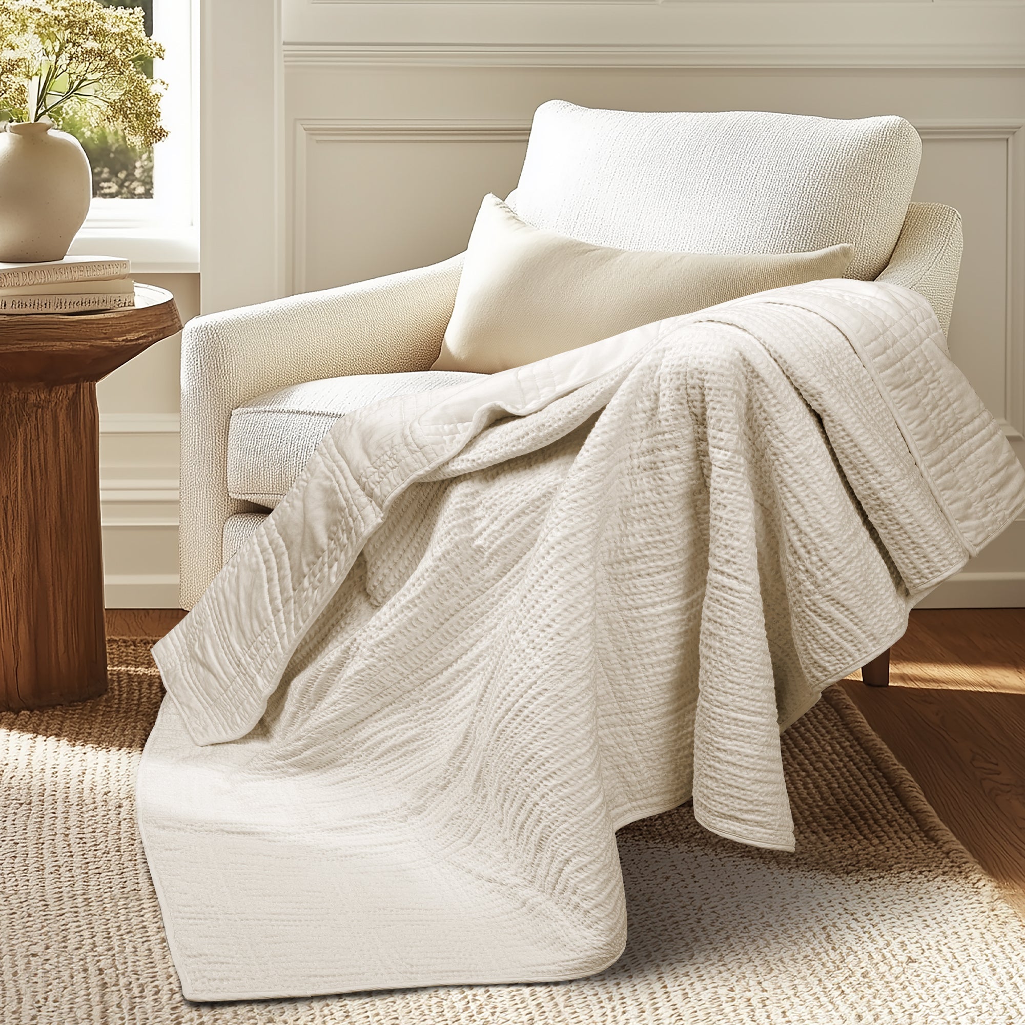 Levtex Home Cloud Waffle Quilted Throw Throws