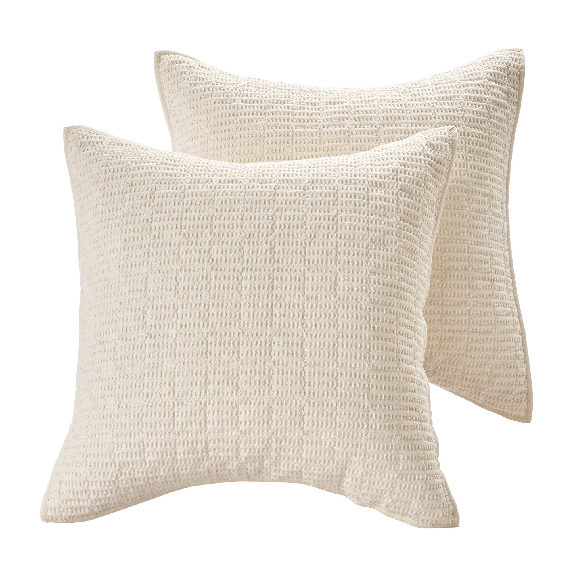 Cloud Waffle Quilted Euro Sham Set of 2