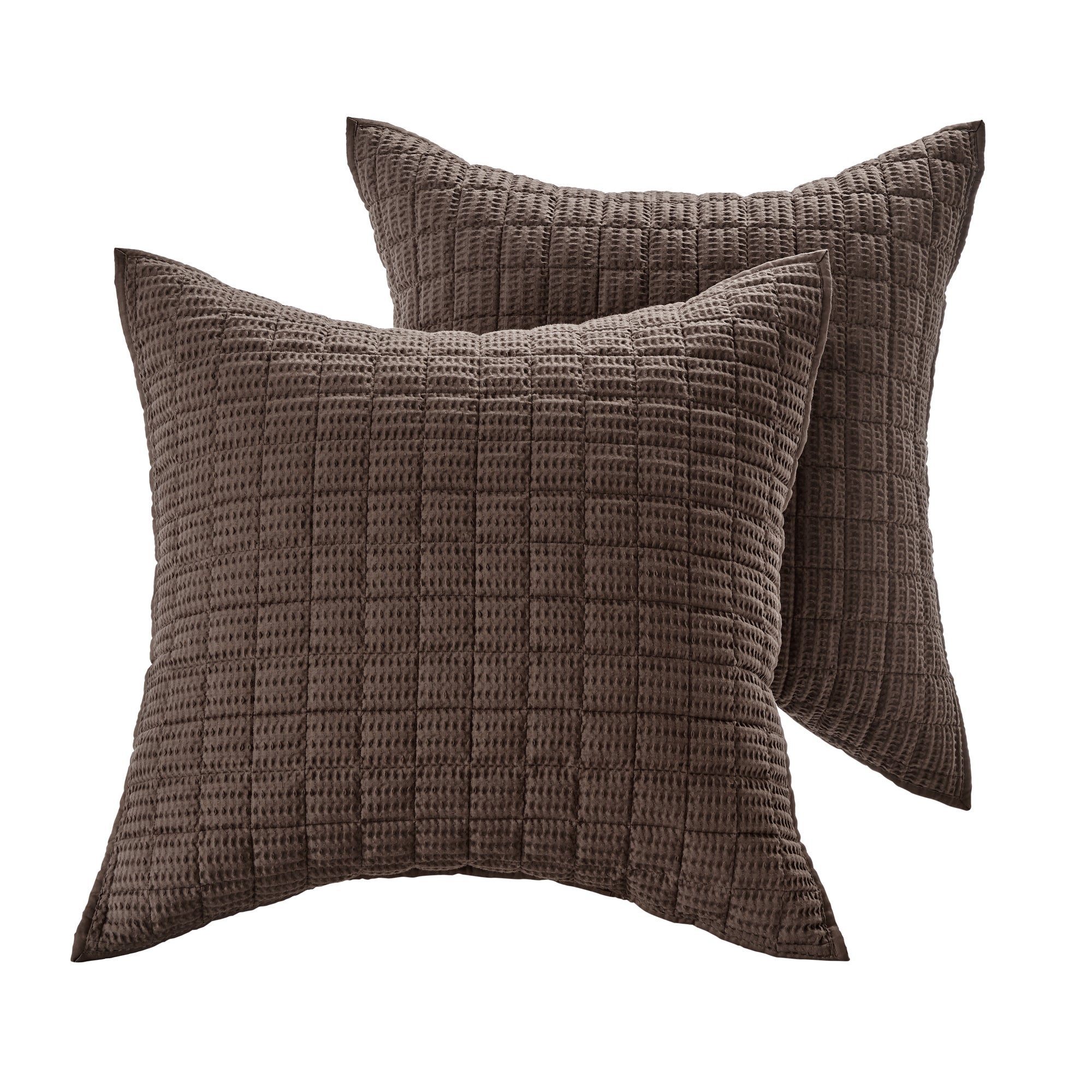 Cloud Waffle Quilted Euro Sham Set of 2